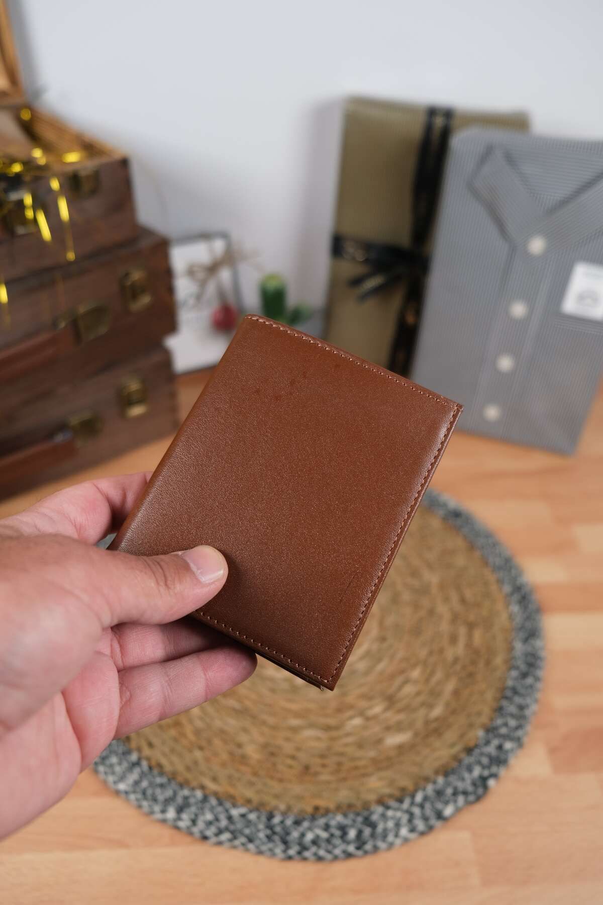 کیف پول مردانه و زنانه چرمی اصلی با محفظه سکه Norvi Leather