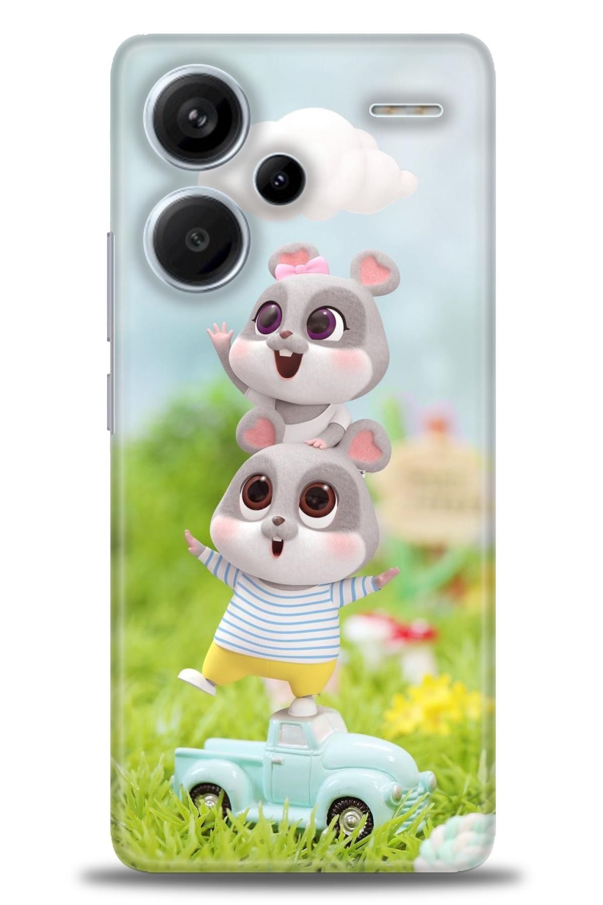 CooperTech Xiaomi Redmi Note 13 Pro Plus İle Uyumlu HD Baskılı Desenli Silikon Kılıf - 590