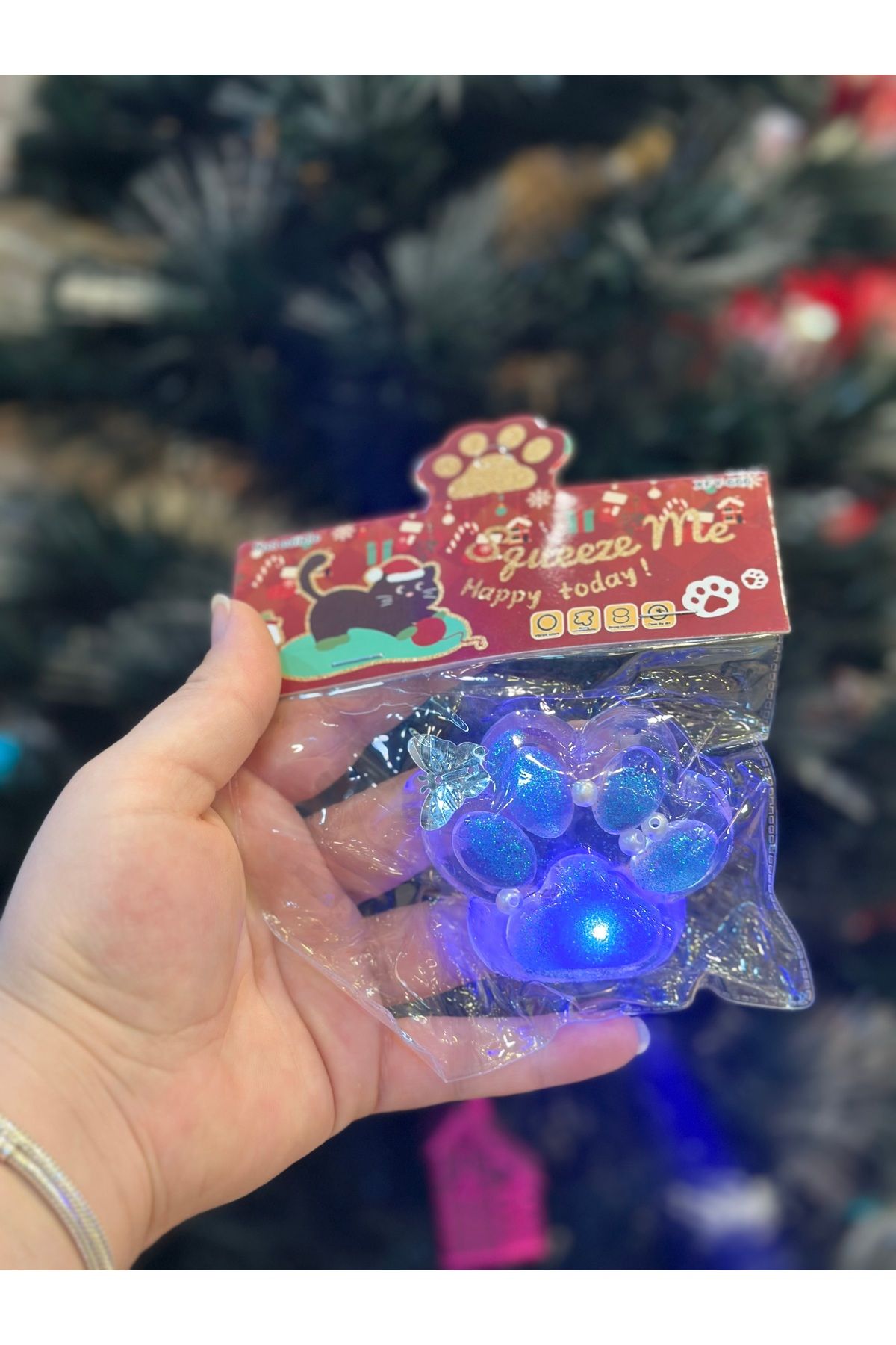 happystoretr Işıklı şeffaf pati squishy yumuşacık 7 cm pati Sukuşi pati Sukuşi modelleri