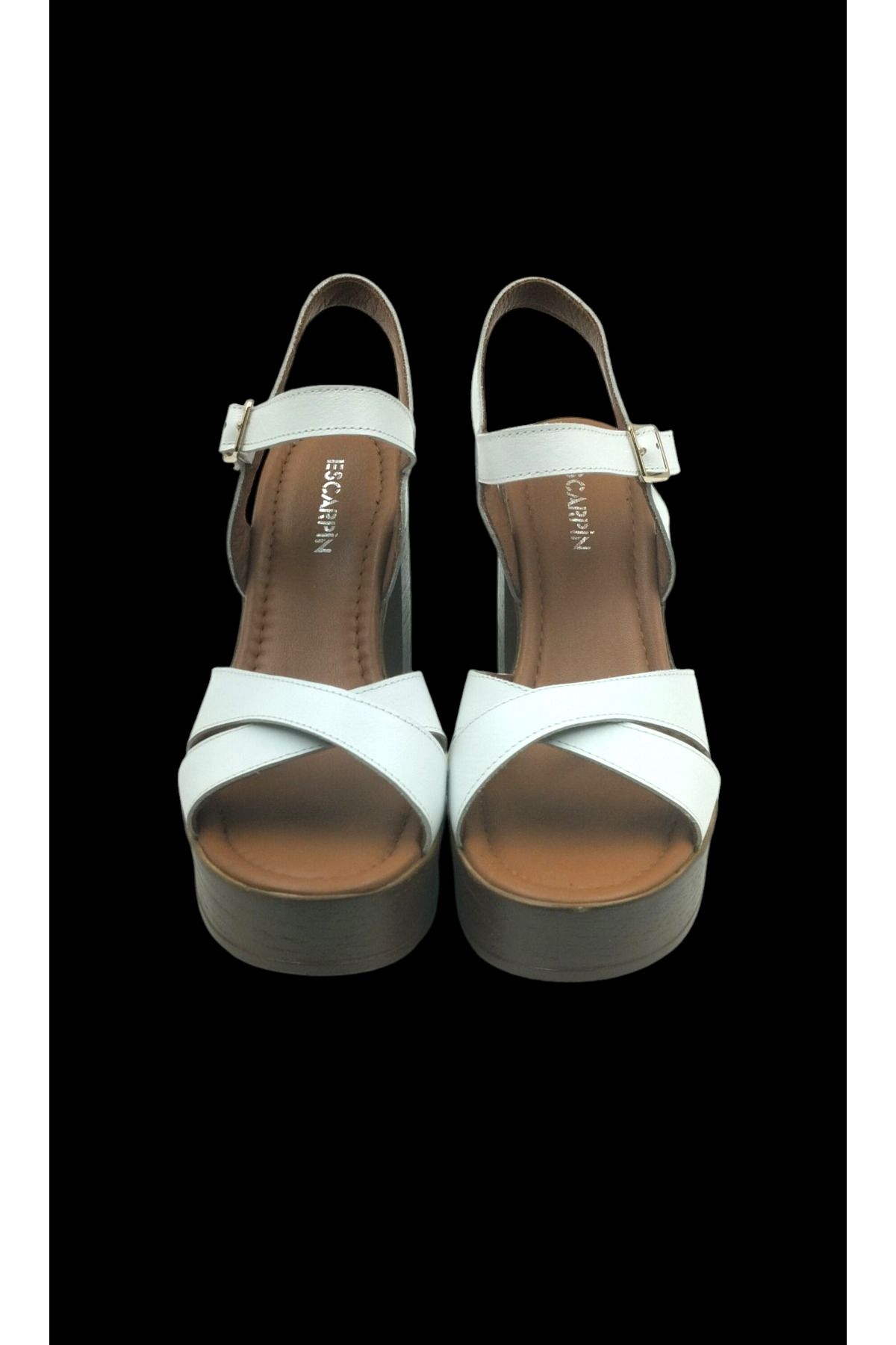 Escarpinshoes KADIN HAKİKİ DERİ ÖN ARKA AÇIK PLATFORMLU RAHAT GÜNLÜK AYAKKABI