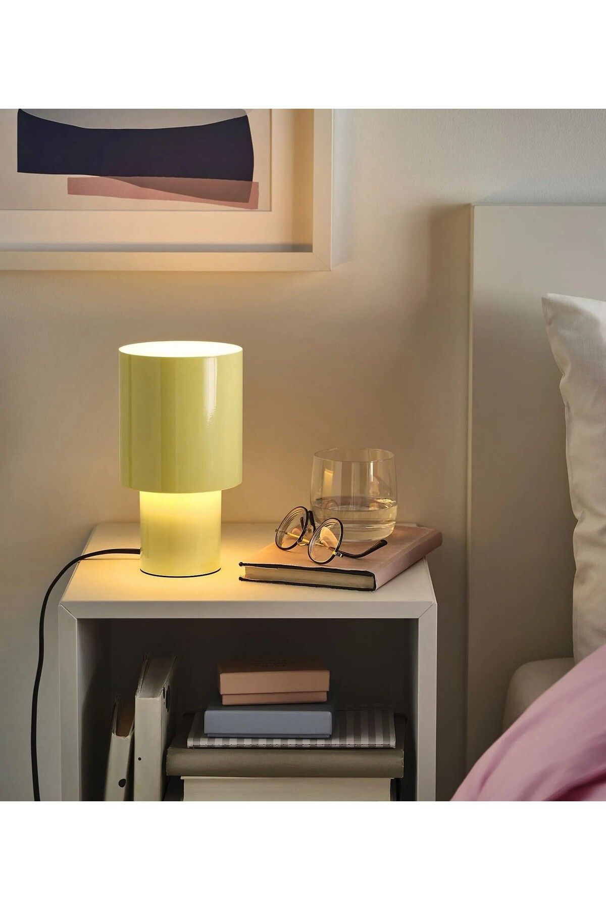 IKEA KALİTELİ Masa Lambası Yükseklik 22 Cm İkea Işık Gücü Ayarlanabilir Lamba Sarı Başucu Gece Lambası