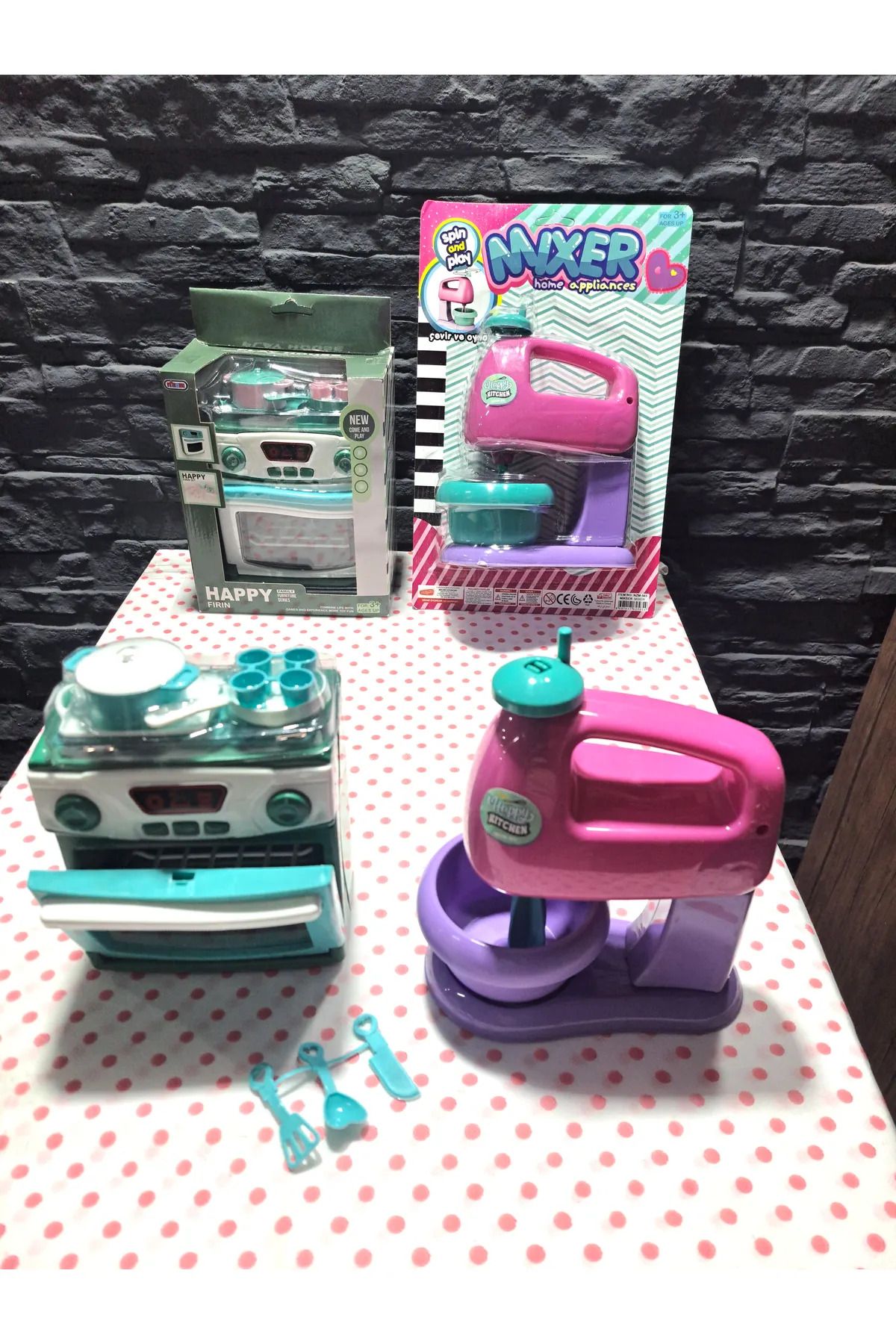 ALYTOYS Mutfak Seti Oyuncak Mutfak Evcilik Seti FIRIN ve MİKSER Hediyelik 3 yaş ve üzeri 20x16cm