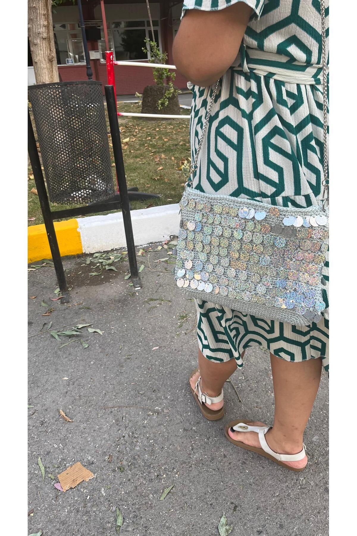 ipek butik İpek butik gri abiye çanta