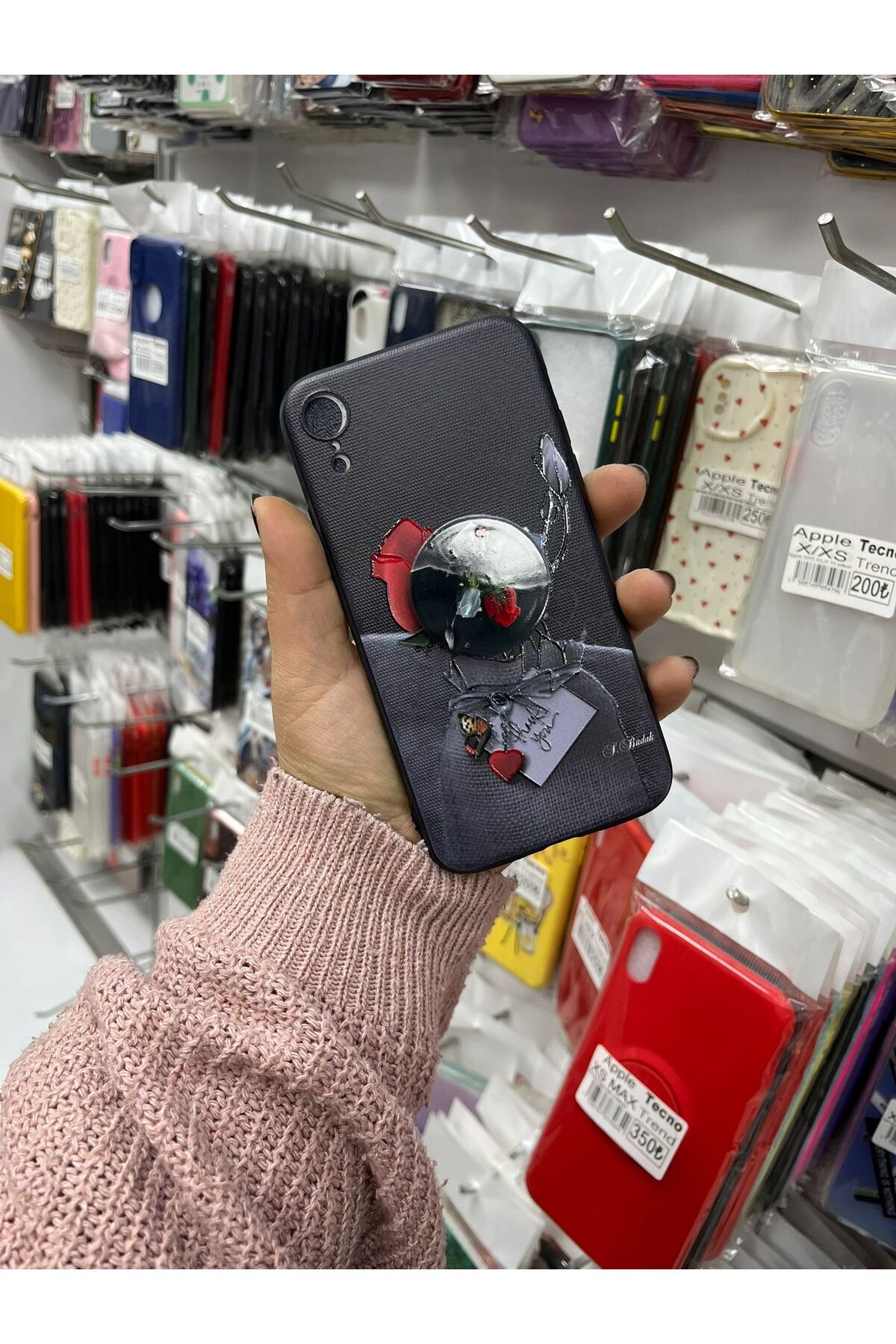 TECNOTREND Apple İphone Xr desenli pop soketli silikon kılıf