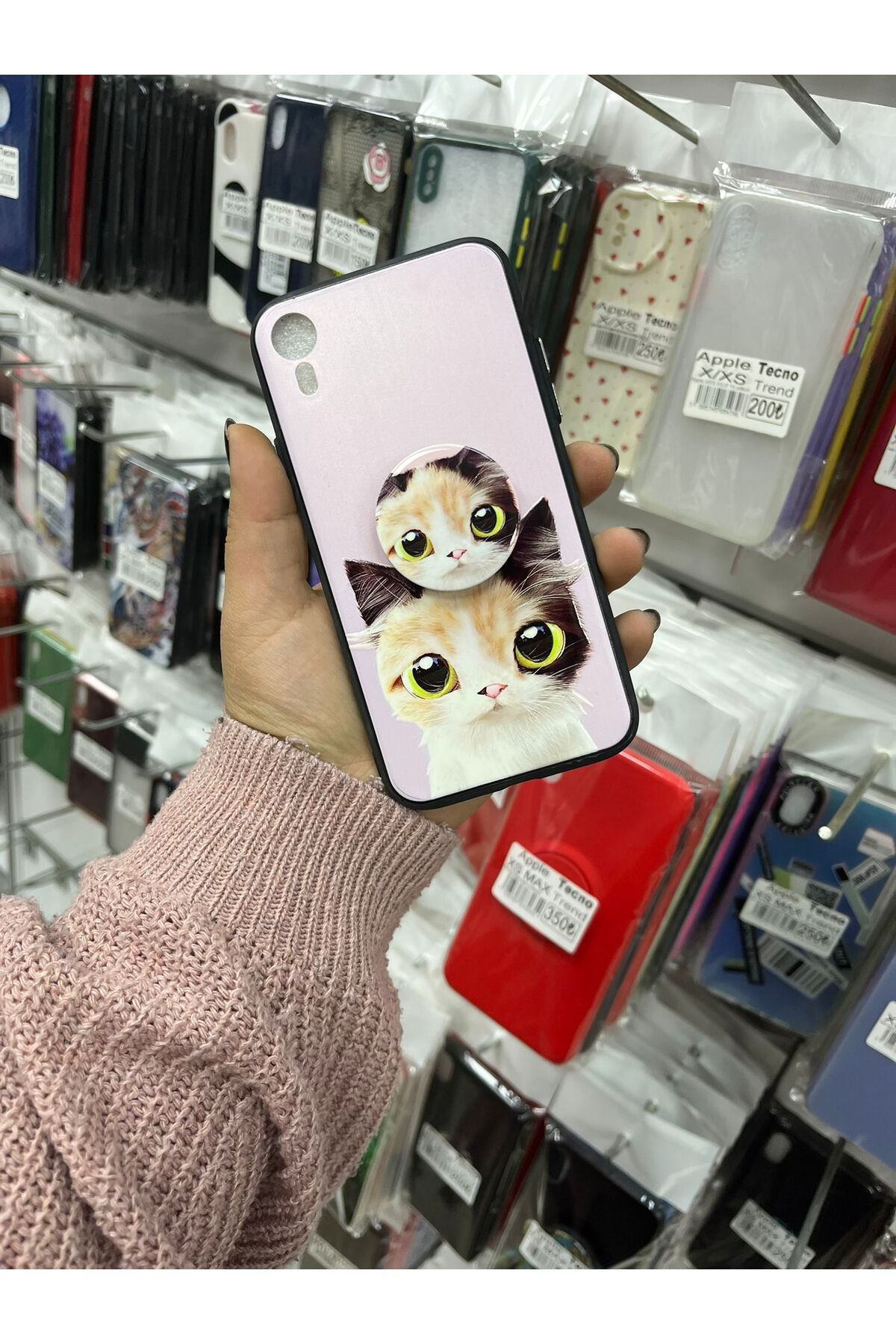 TECNOTREND Apple İphone Xr desenli pop soketli silikon kılıf
