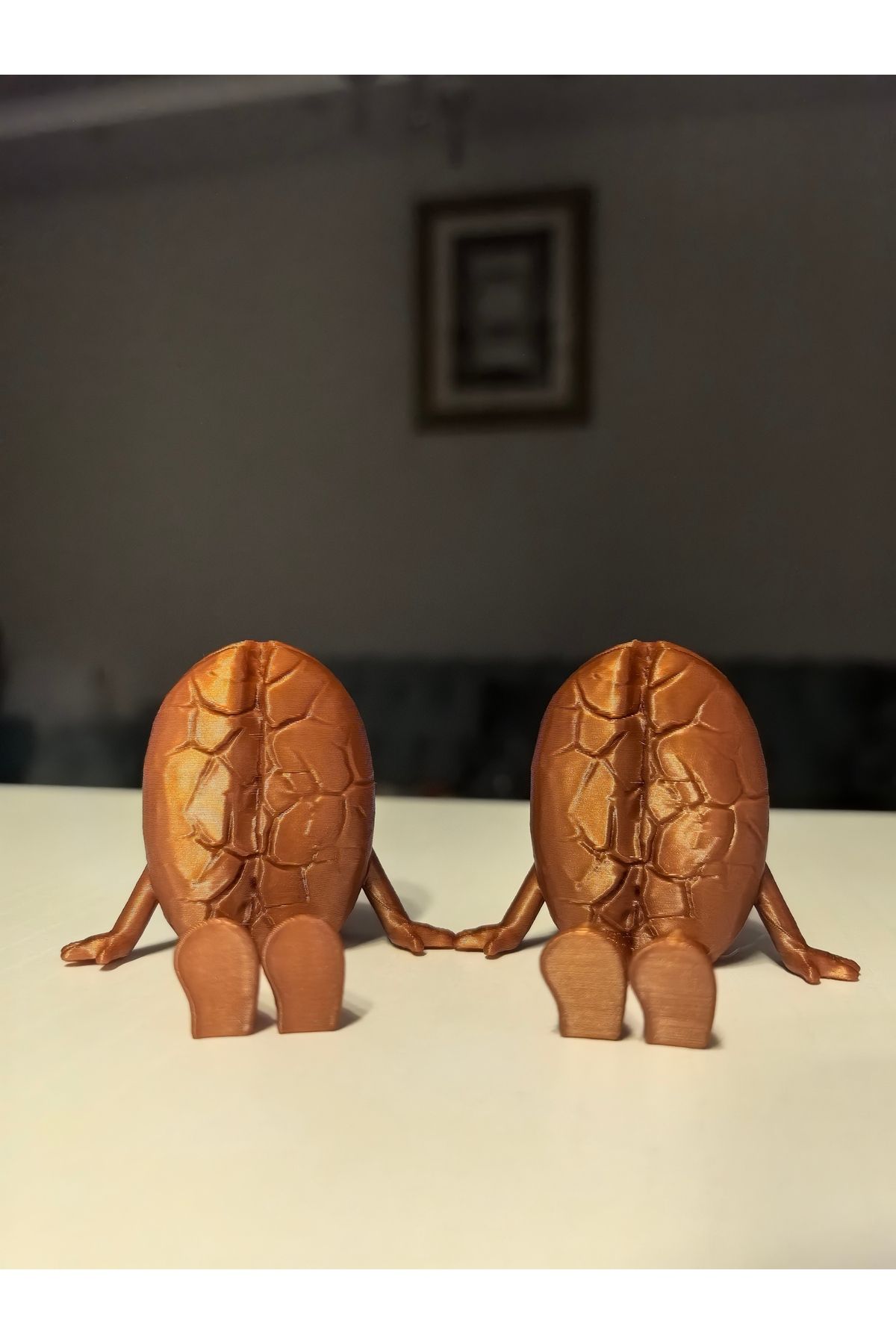 kast3d 2'Lİ KAHVE ÇEKİRDEĞİ FİGÜR KAHVE KÖŞESİ SÜSÜ 3D BASKI