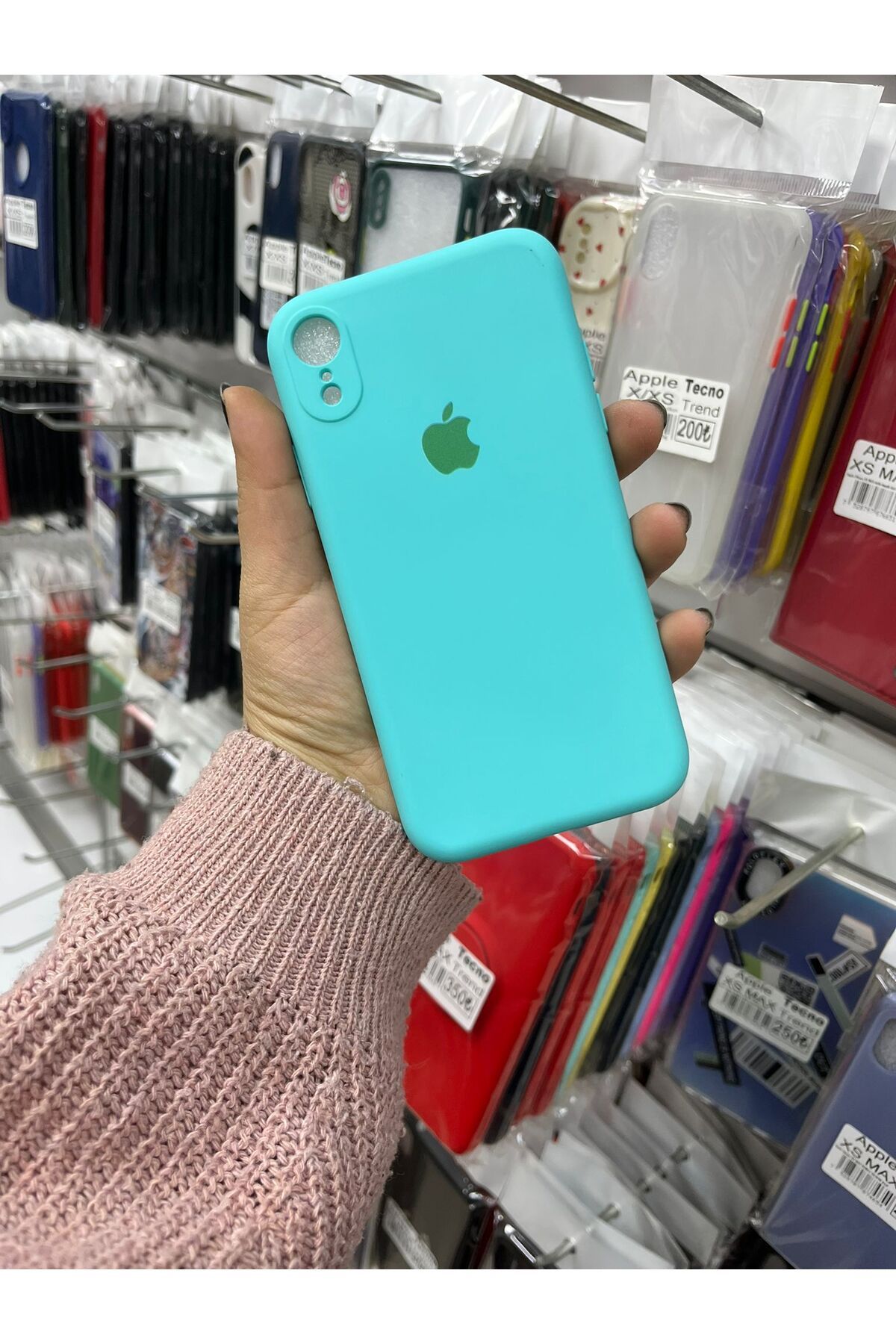 TECNOTREND Apple İphone Xr içi kadifeli lansman silikon kılıf