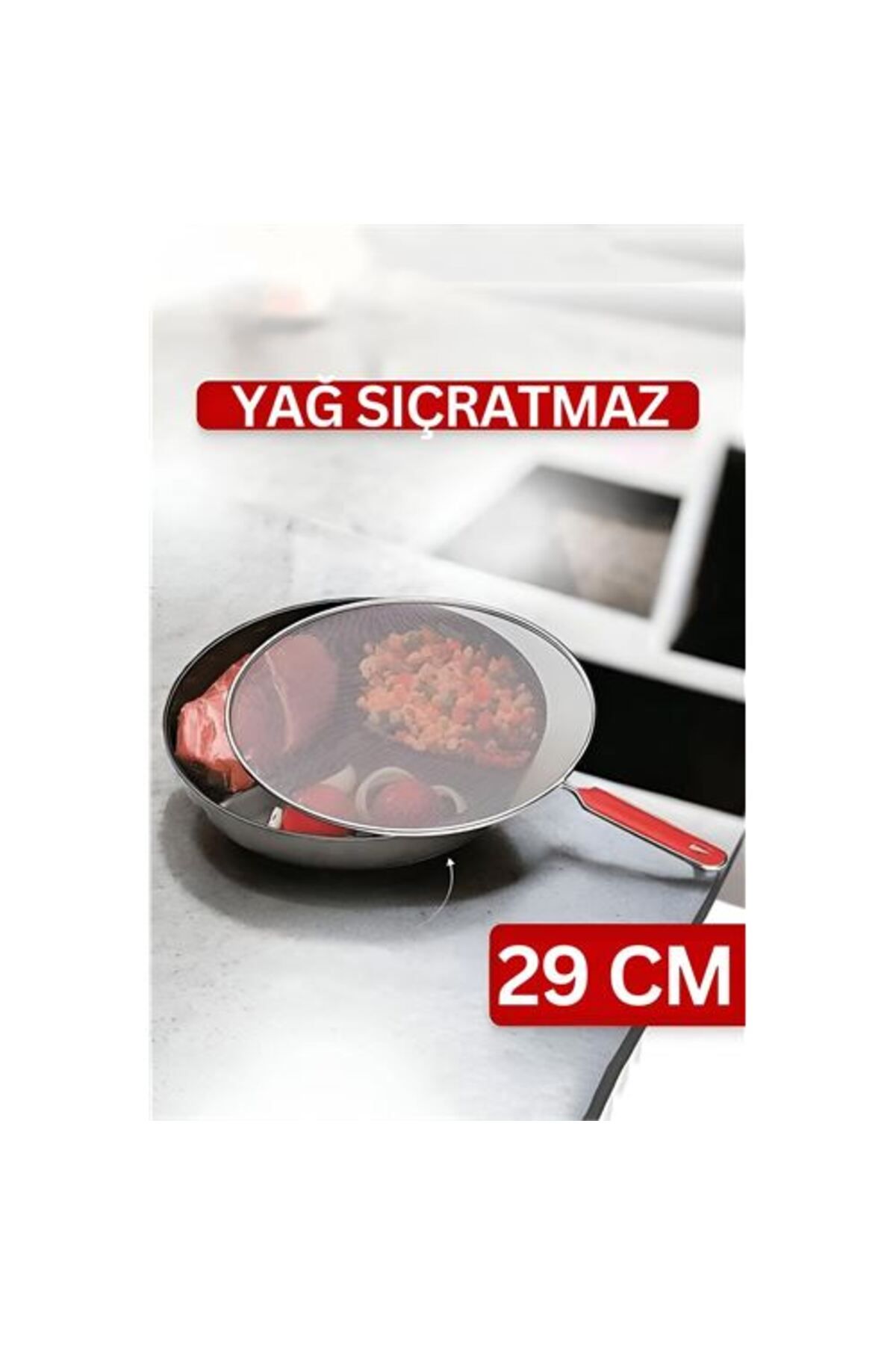 Skygo Flou Kızartma Yağ Sıçratmaz ve Un Eleği