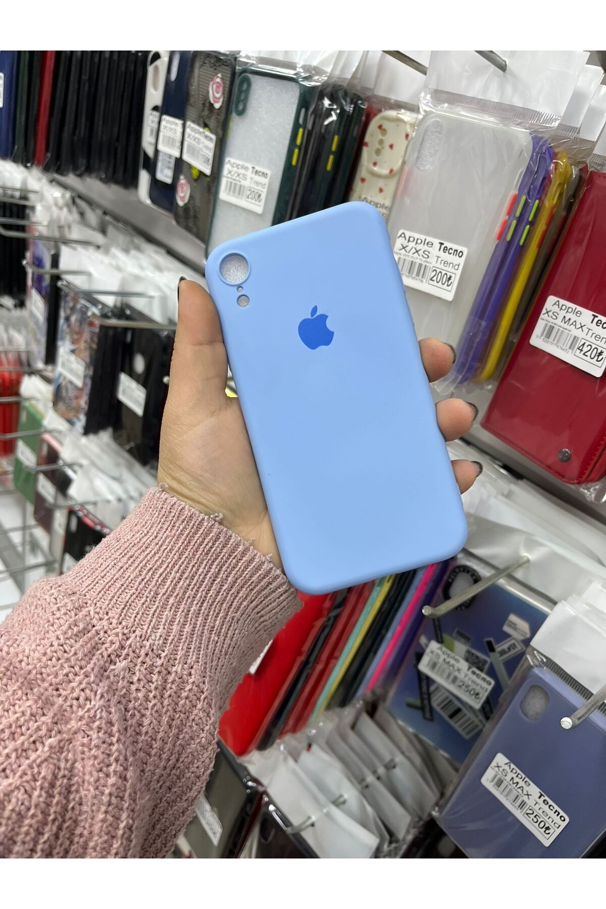 TECNOTREND Apple İphone Xr içi kadifeli lansman silikon kılıf