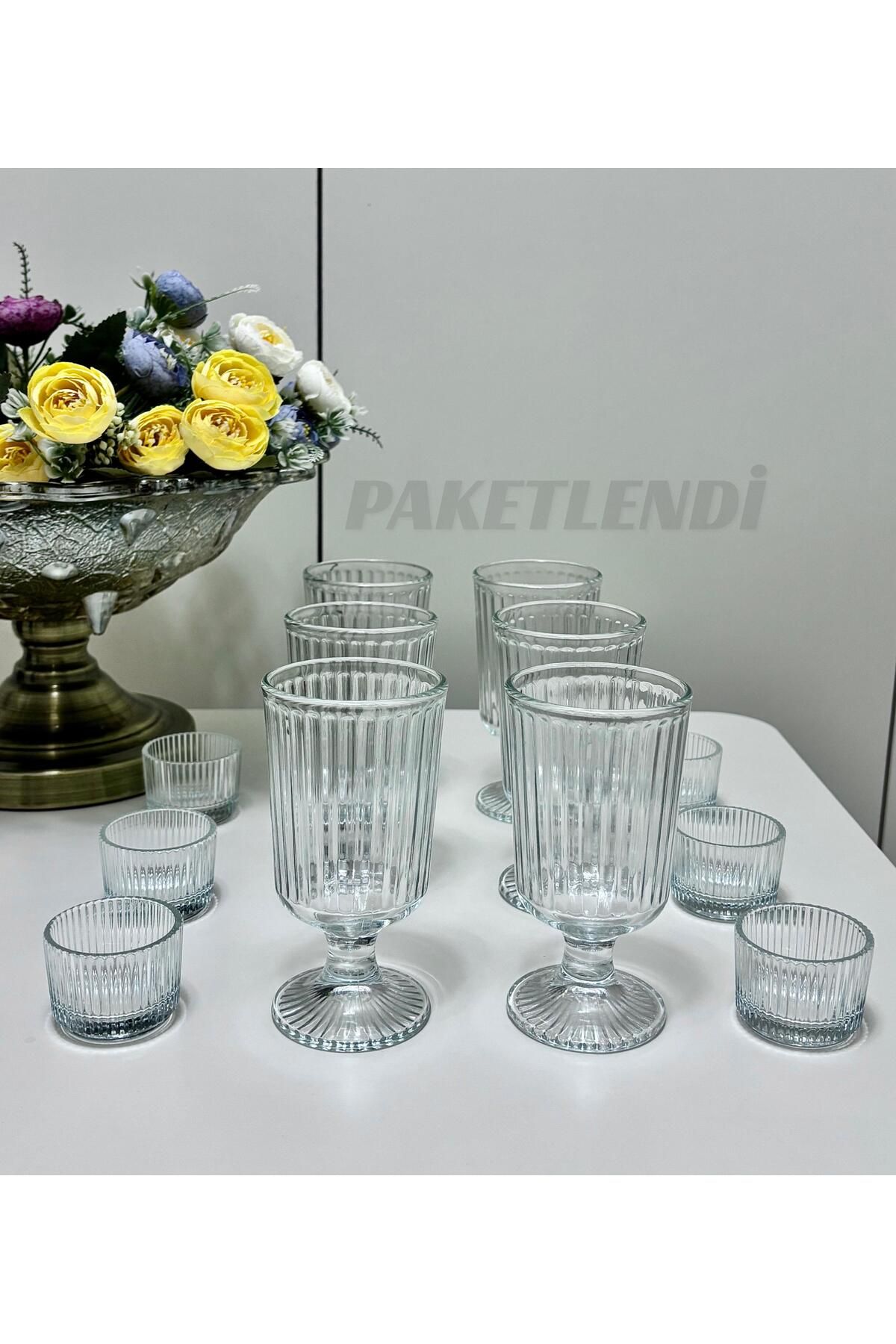 PAKETLENDİ El Yapımı 12 Parça Sweet Kahve Yanı Seti 140ml