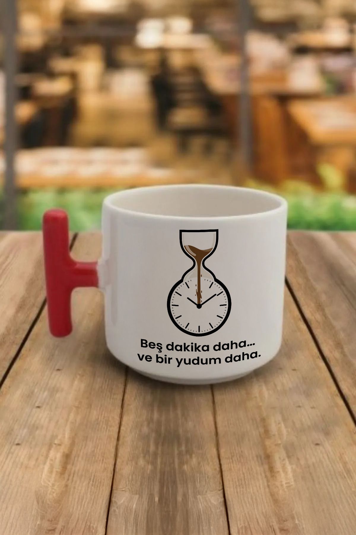 DozNest Zaman Kaçsın Kupası - Kahve Kupa Bardak Seramik Kupa - Seramik Çay, Kahve Hediyelik Bardağı