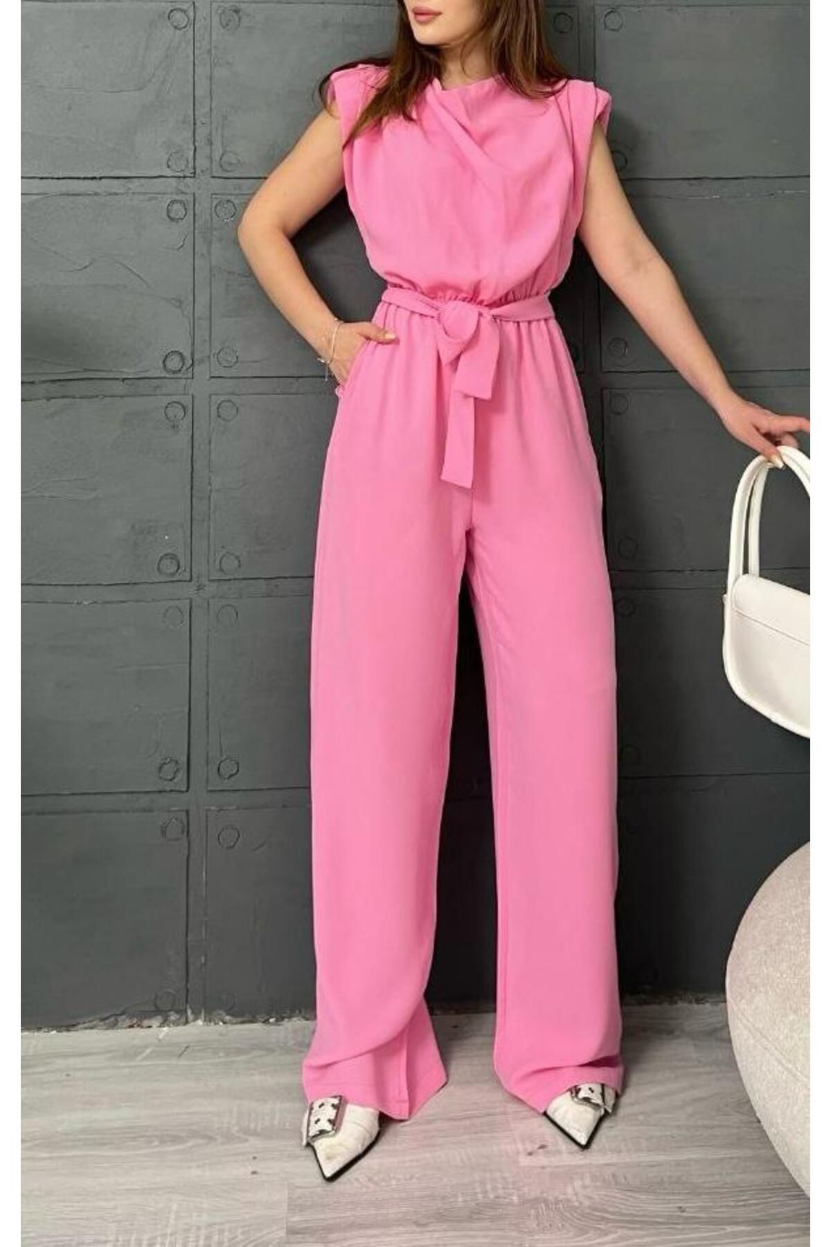 SUYA US WEAR Krep Kumaş Vatkalı Belden Bağlama Detaylı Premium TULUM