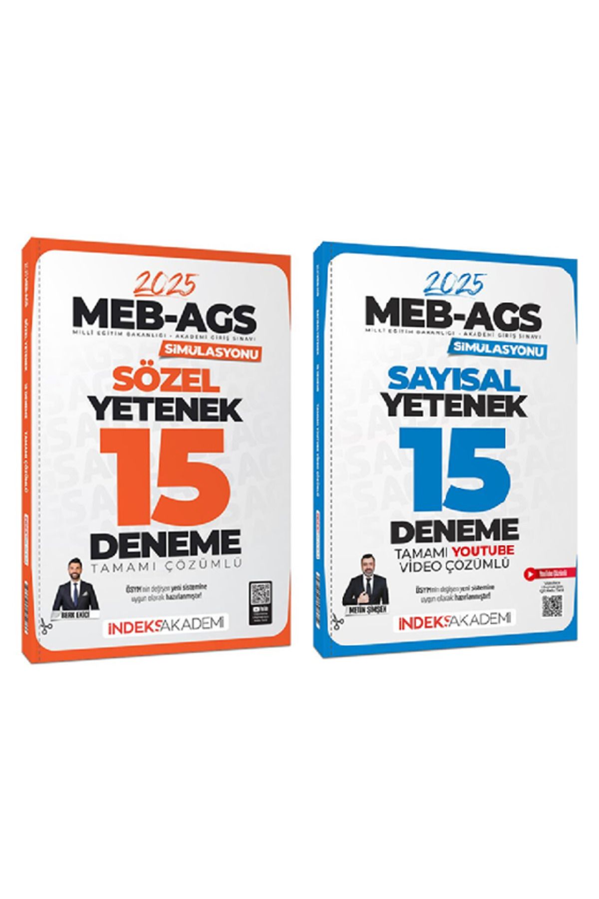 İndeks Akademi İndeks Akademi 2025 MEB-AGS Simülasyonu Sayısal + Sözel Yetenek 30 Deneme 2 li Set - Berk Ekici, Met