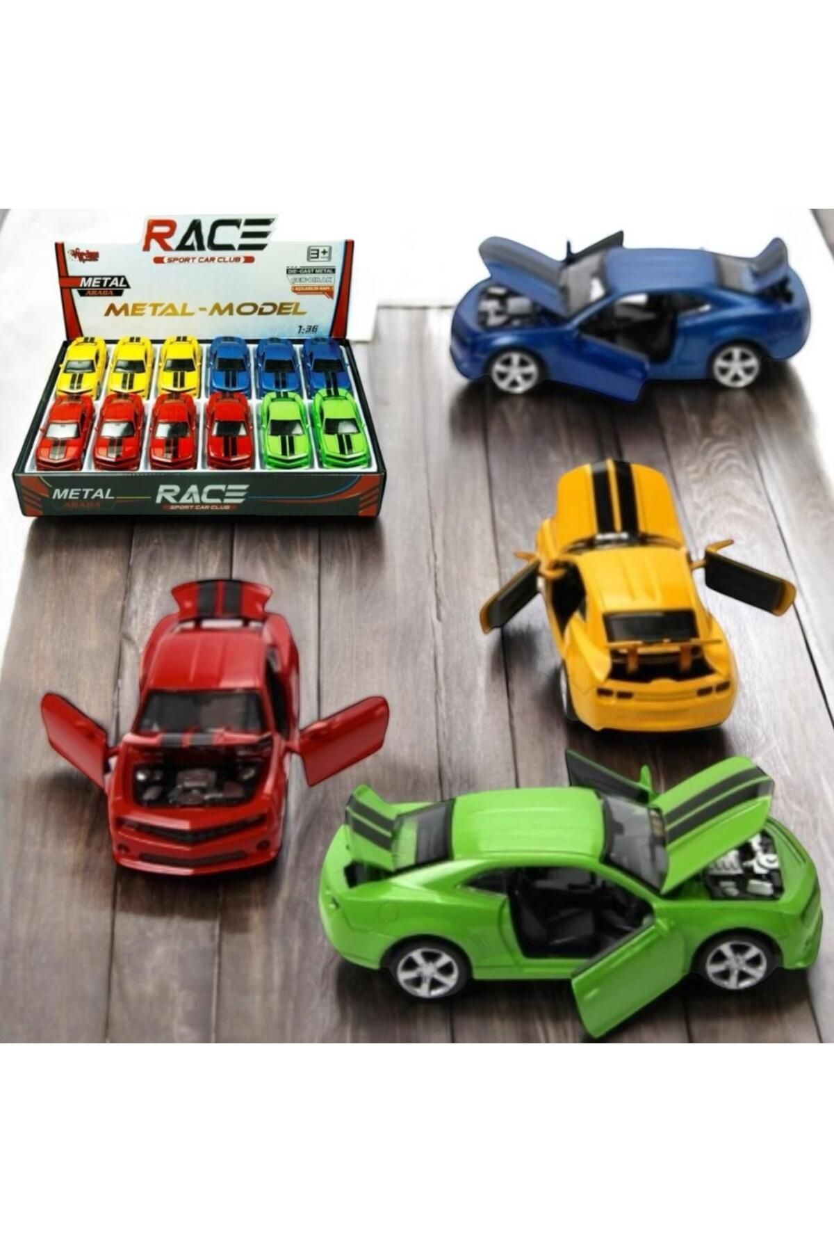 teknotrust Oyuncak Çekbırak 1:36 Şeritli Metal Spor Araba (Die Cast) 1 Adet Fiyatıdır 36852