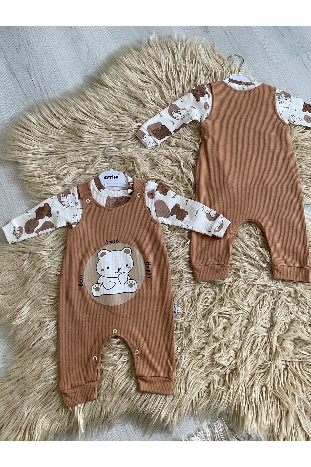 AYTİNİ BABY Aytini Ayılı Bahçivan Bebek Tulumu