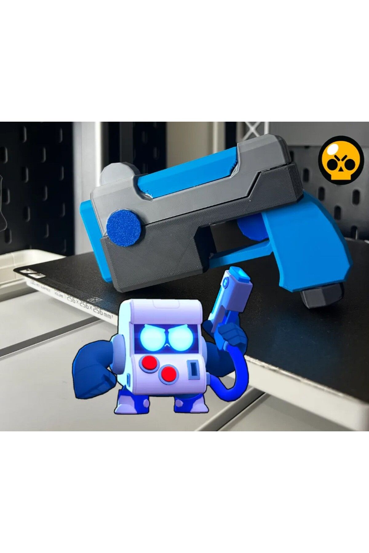 Suelo Butik Brawl Stars 8Bit Karakterinin Tabancası Karakter Figür Oyuncak (Figür Dahil Değildir)