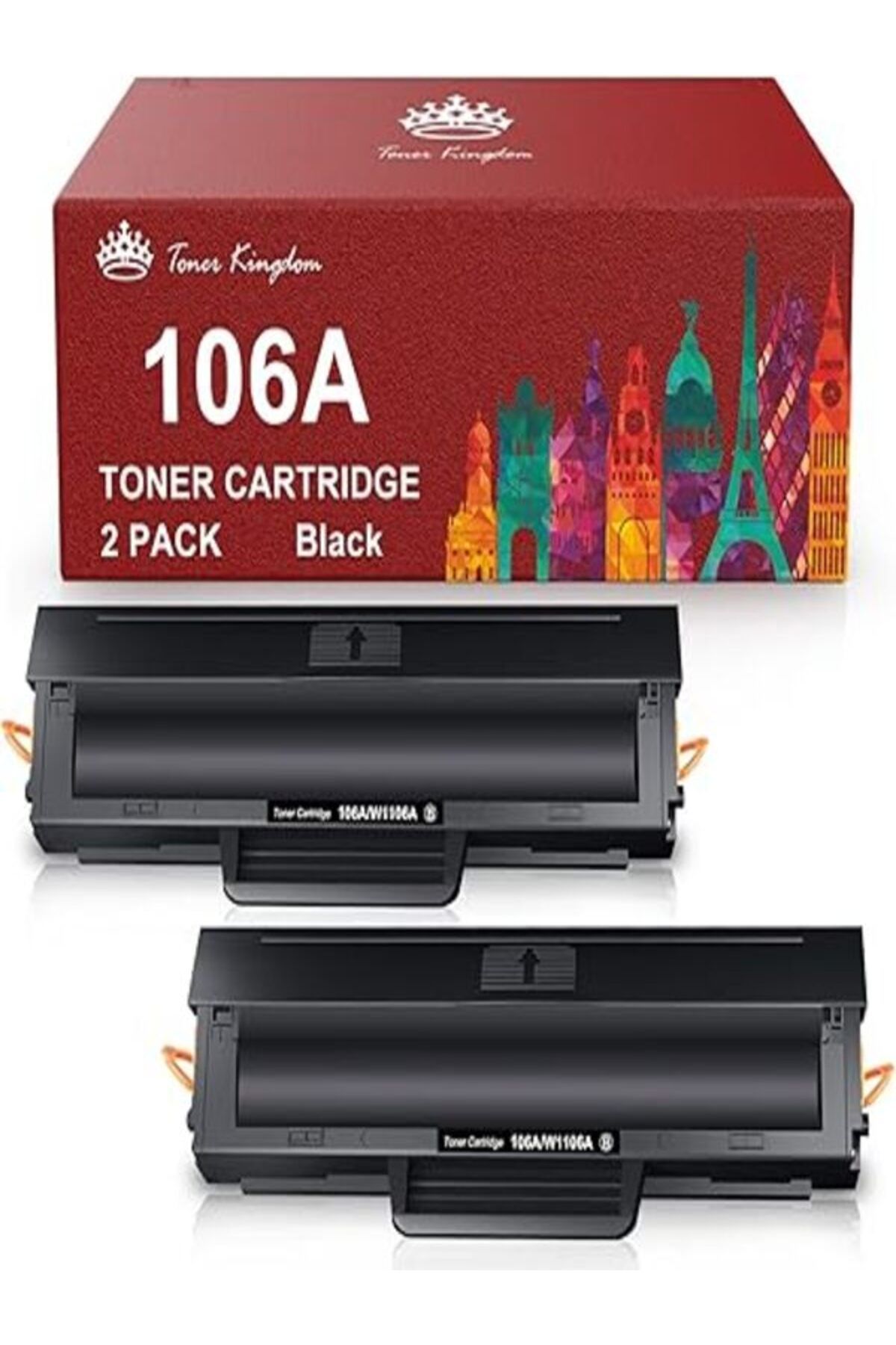 HP 106A W1106A 107a 107r 107w MFP 135a 135r 135w 135wg MFP 137fnw 137fwg (2 Black, with Chip)AURA