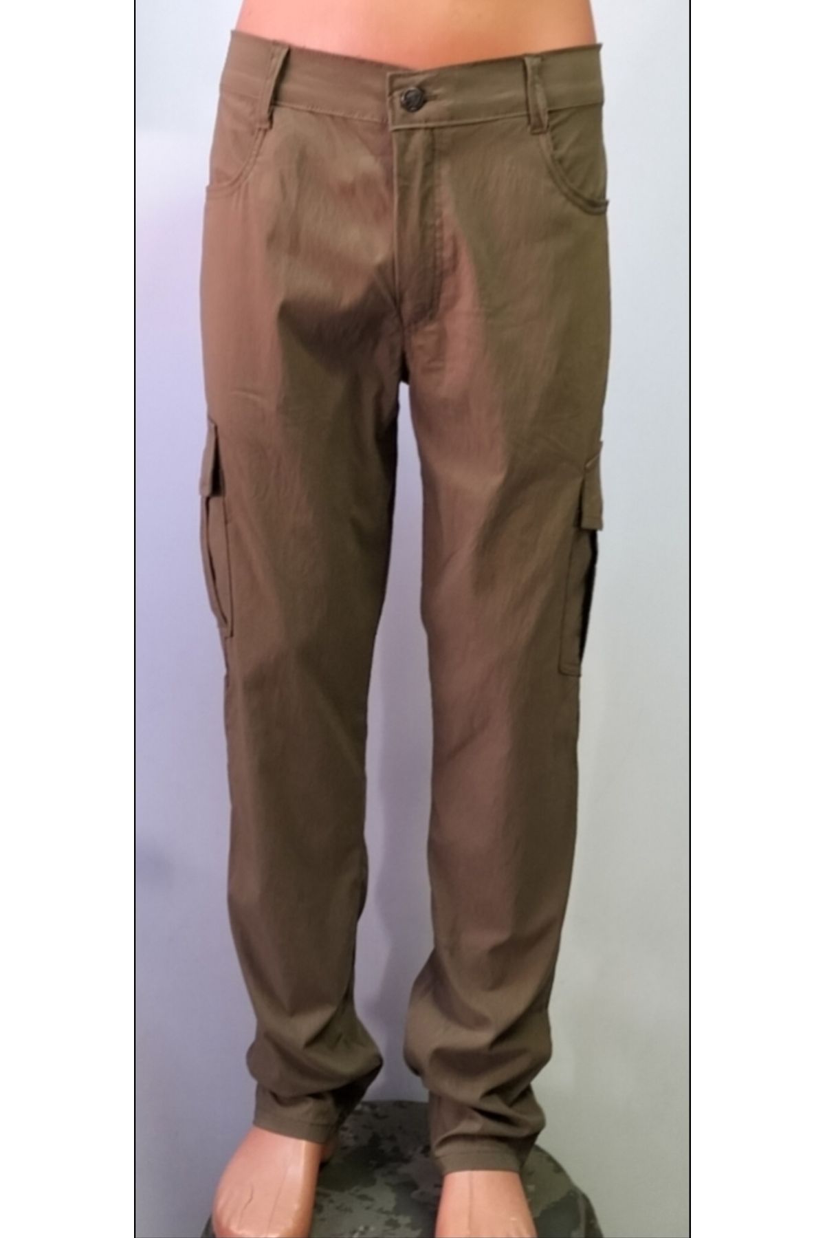 BeyzDenim Sütlü kahve mikro likralı kumaş ultra ince yazlık büyük beden pantolon