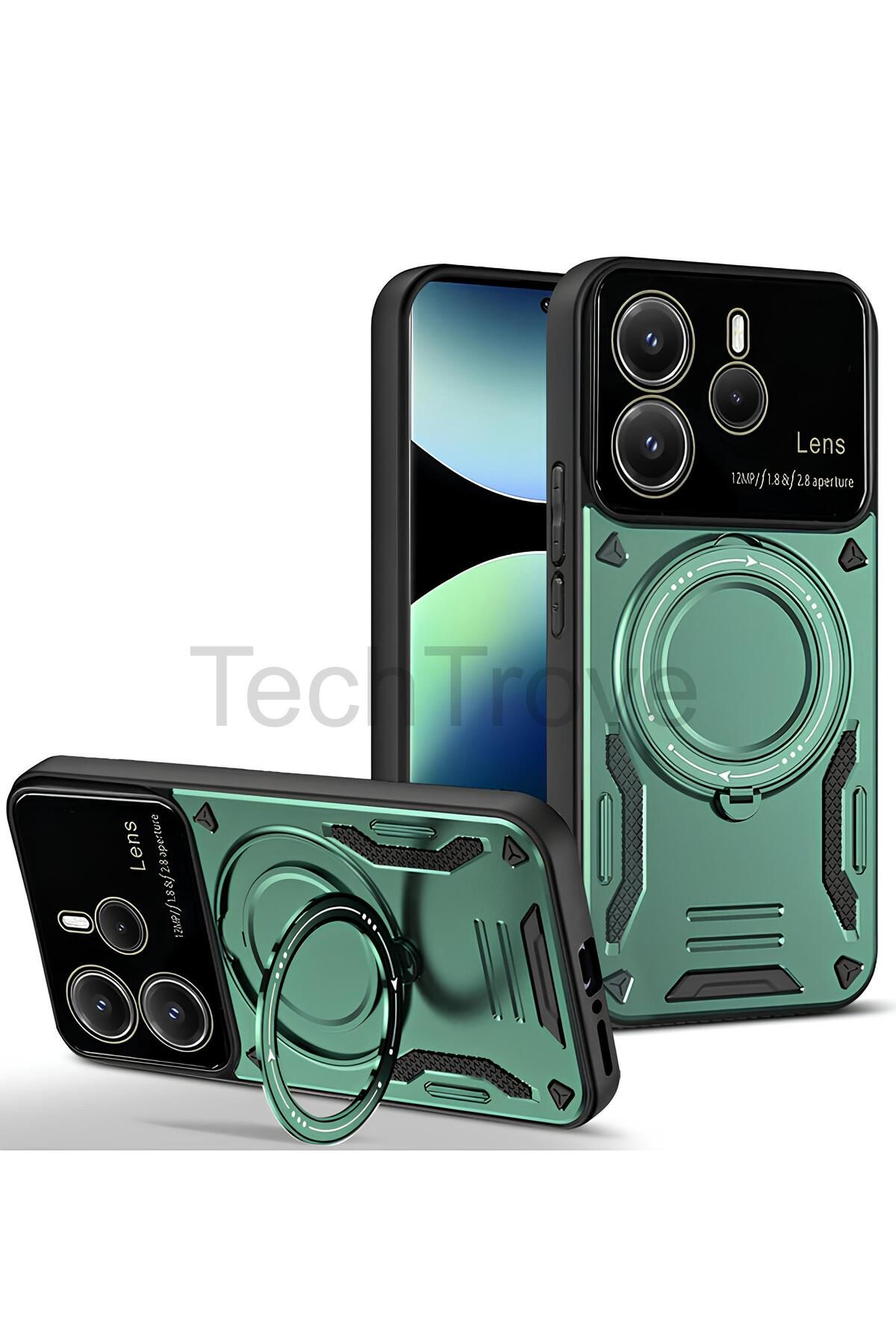 TechTrove Xiaomi Redmi Note 14 4G Kılıf Kamera Korumalı Stand Özellikli Maksimum Darbe Korumalı Kapak