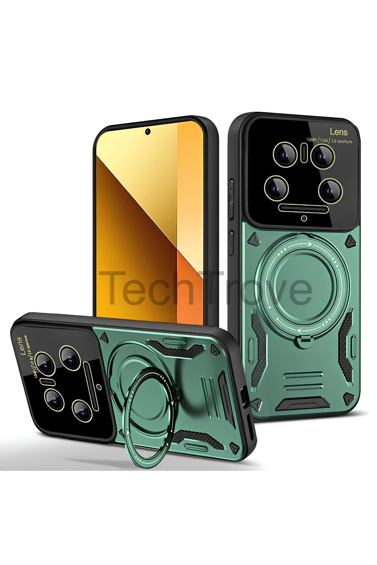 TechTrove Xiaomi Mi 14 Ultra Kılıf Kamera Korumalı Stand Özellikli Maksimum Darbe Korumalı Kapak