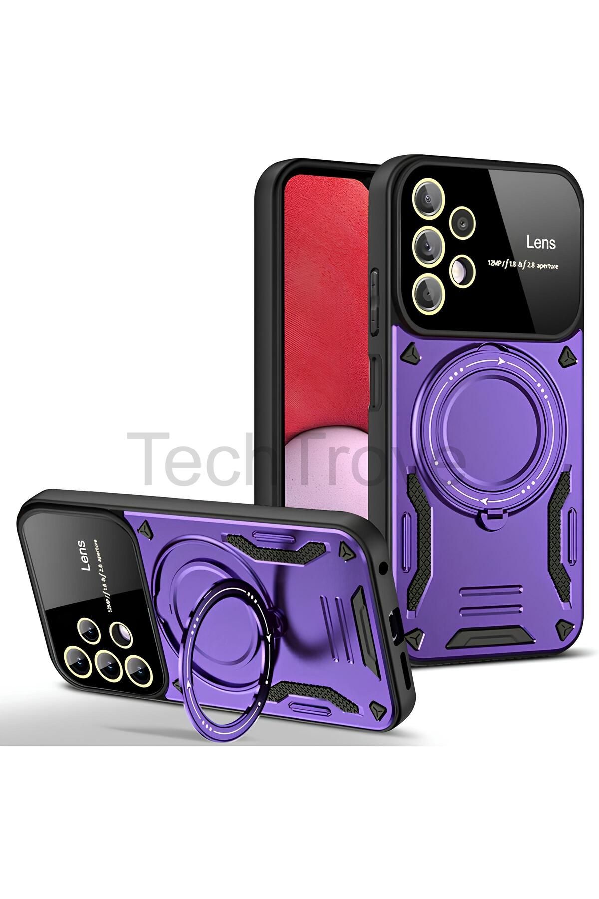 TechTrove Samsung Galaxy A32 Kılıf Kamera Korumalı Stand Özellikli Maksimum Darbe Korumalı Kapak