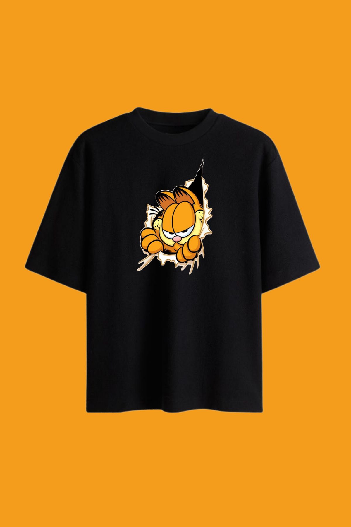 Dupe Design Garfield Baskılı Oversize T-shirt