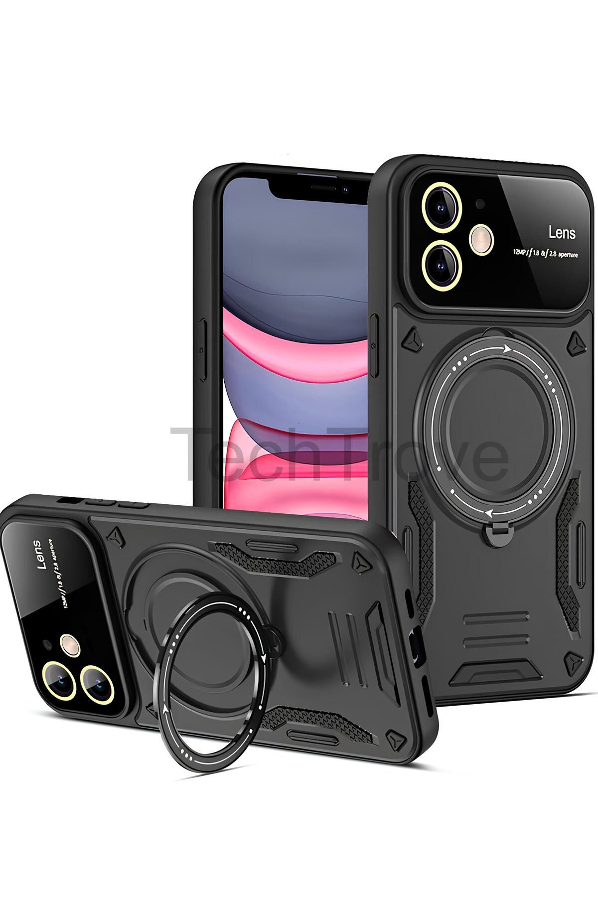 TechTrove iPhone 11 Kılıf Kamera Korumalı Stand Özellikli Maksimum Darbe Korumalı Kapak