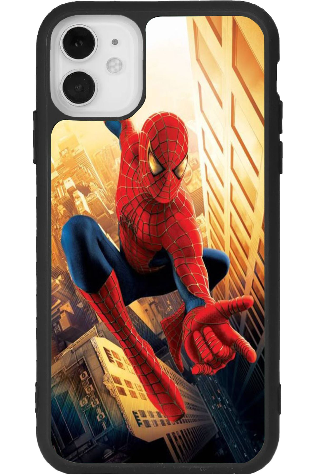 Aksel Kılıf iPhone 11 Uyumlu Baskılı, Mat Siyah Renk, Yumuşak Silikon, Koruyucu, Şok Emici Kapak, Kılıf