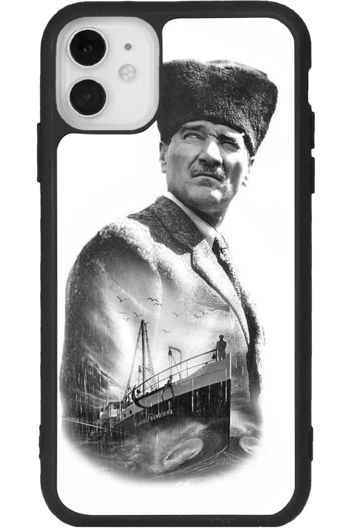 Aksel Kılıf iPhone 11 Uyumlu Baskılı, Mat Siyah Renk, Yumuşak Silikon, Koruyucu, Şok Emici Kapak, Kılıf
