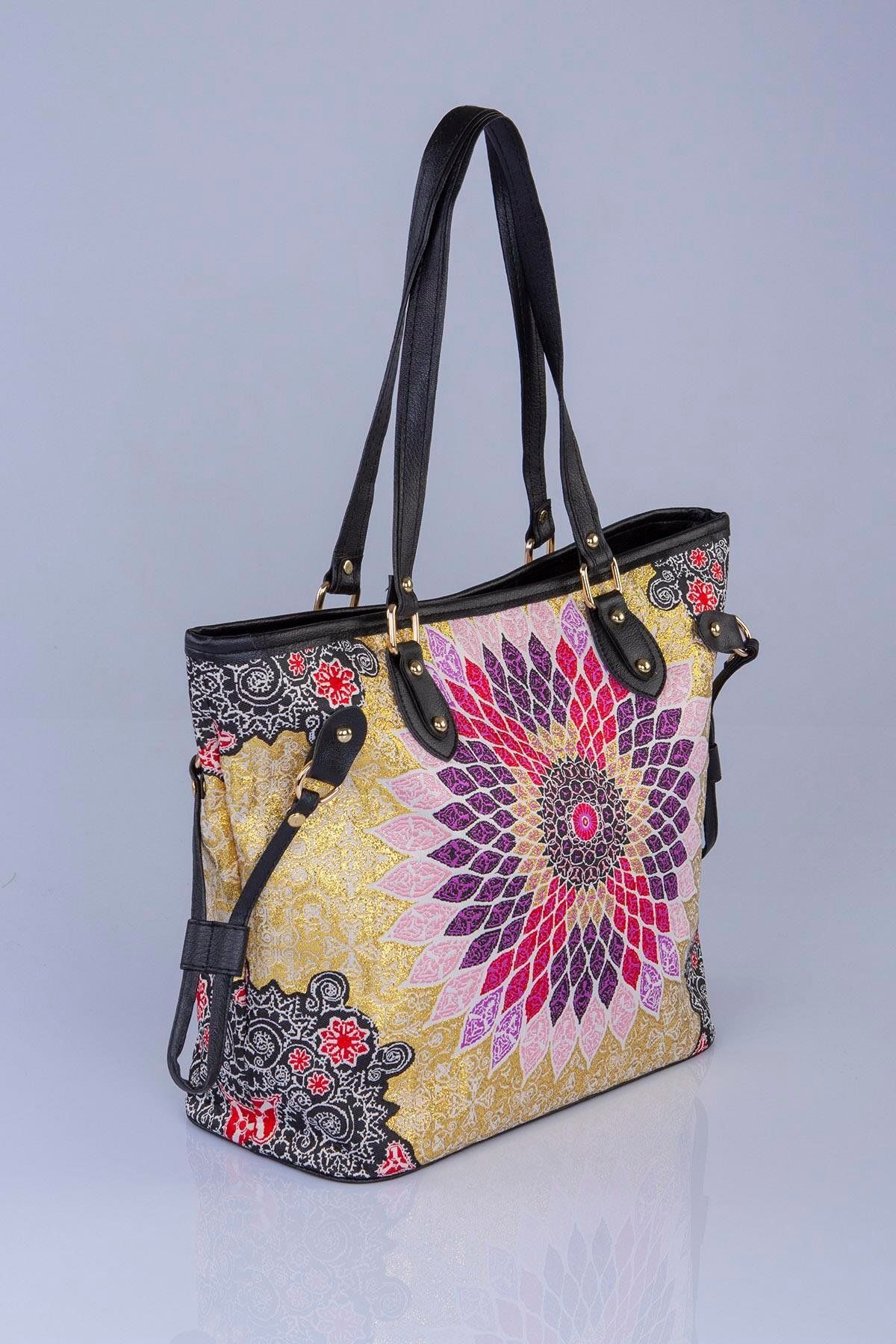 MODA Etnik Osmanlı Desenli Dokuma Kadın Omuz Çantası