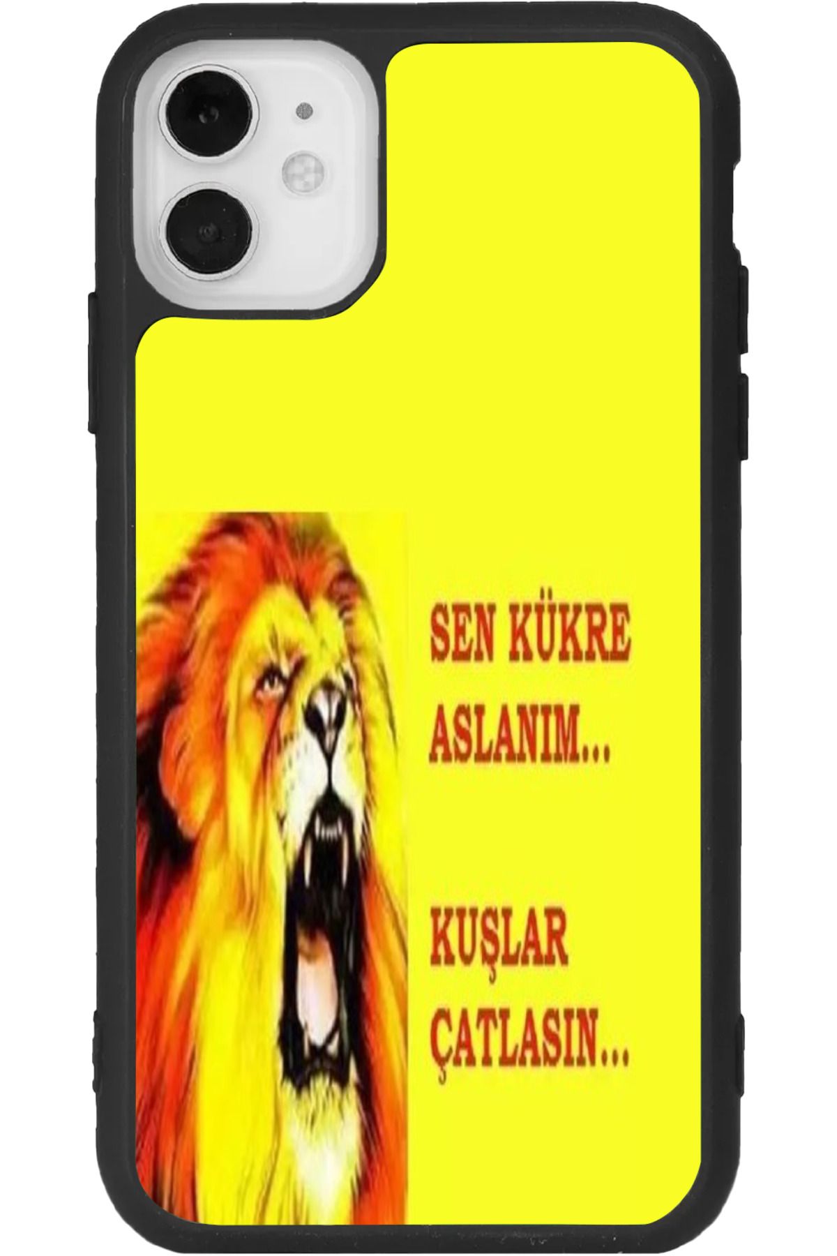 Aksel Kılıf iPhone 11 Uyumlu Baskılı, Mat Siyah Renk, Yumuşak Silikon, Koruyucu, Şok Emici Kapak, Kılıf