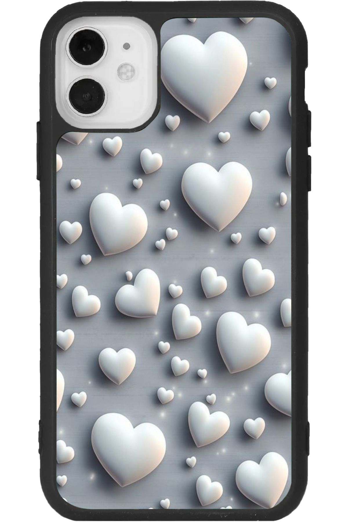 Aksel Kılıf iPhone 11 Uyumlu Baskılı, Mat Siyah Renk, Yumuşak Silikon, Koruyucu, Şok Emici Kapak, Kılıf