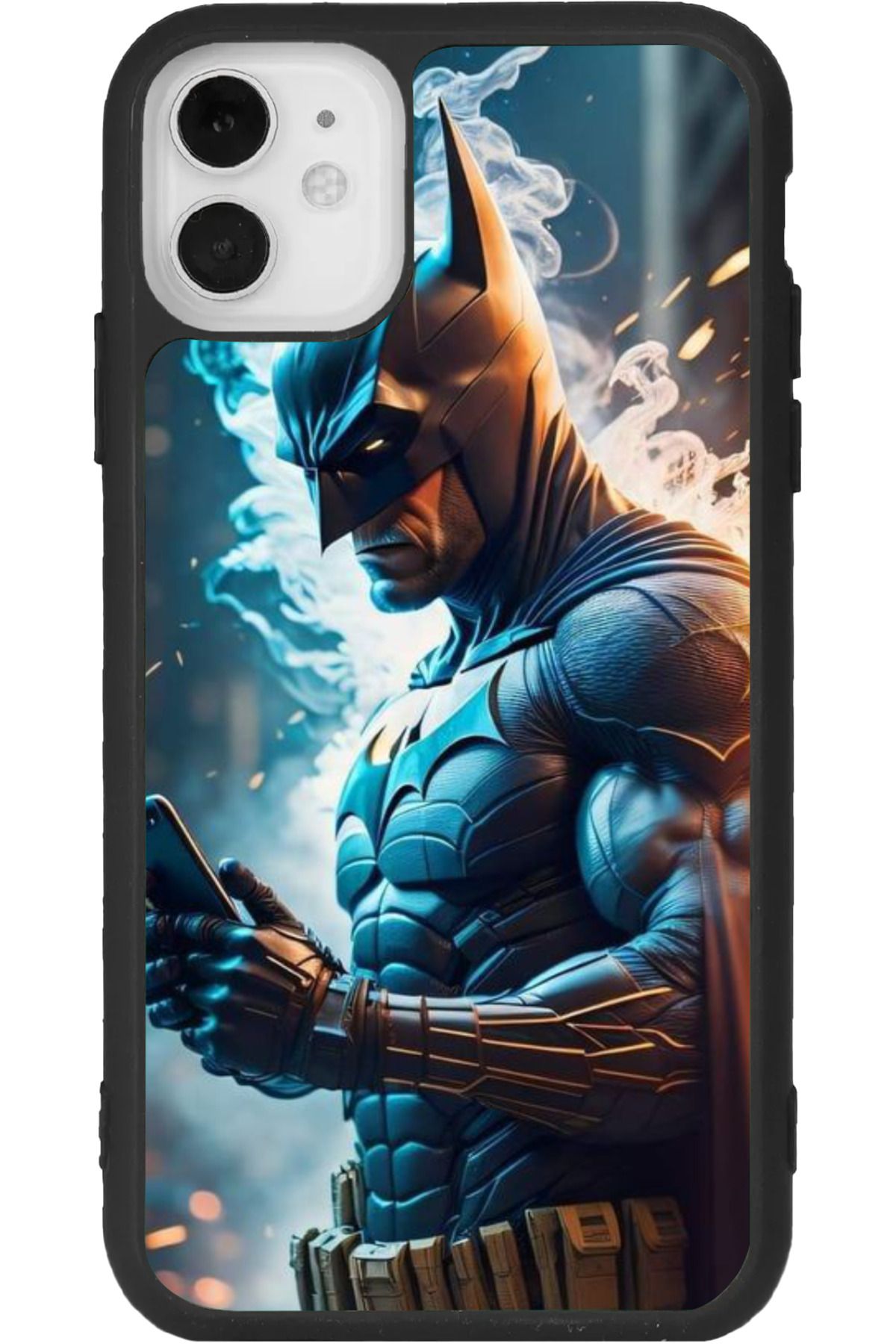 Aksel Kılıf iPhone 11 Uyumlu Baskılı, Mat Siyah Renk, Yumuşak Silikon, Koruyucu, Şok Emici Kapak, Kılıf