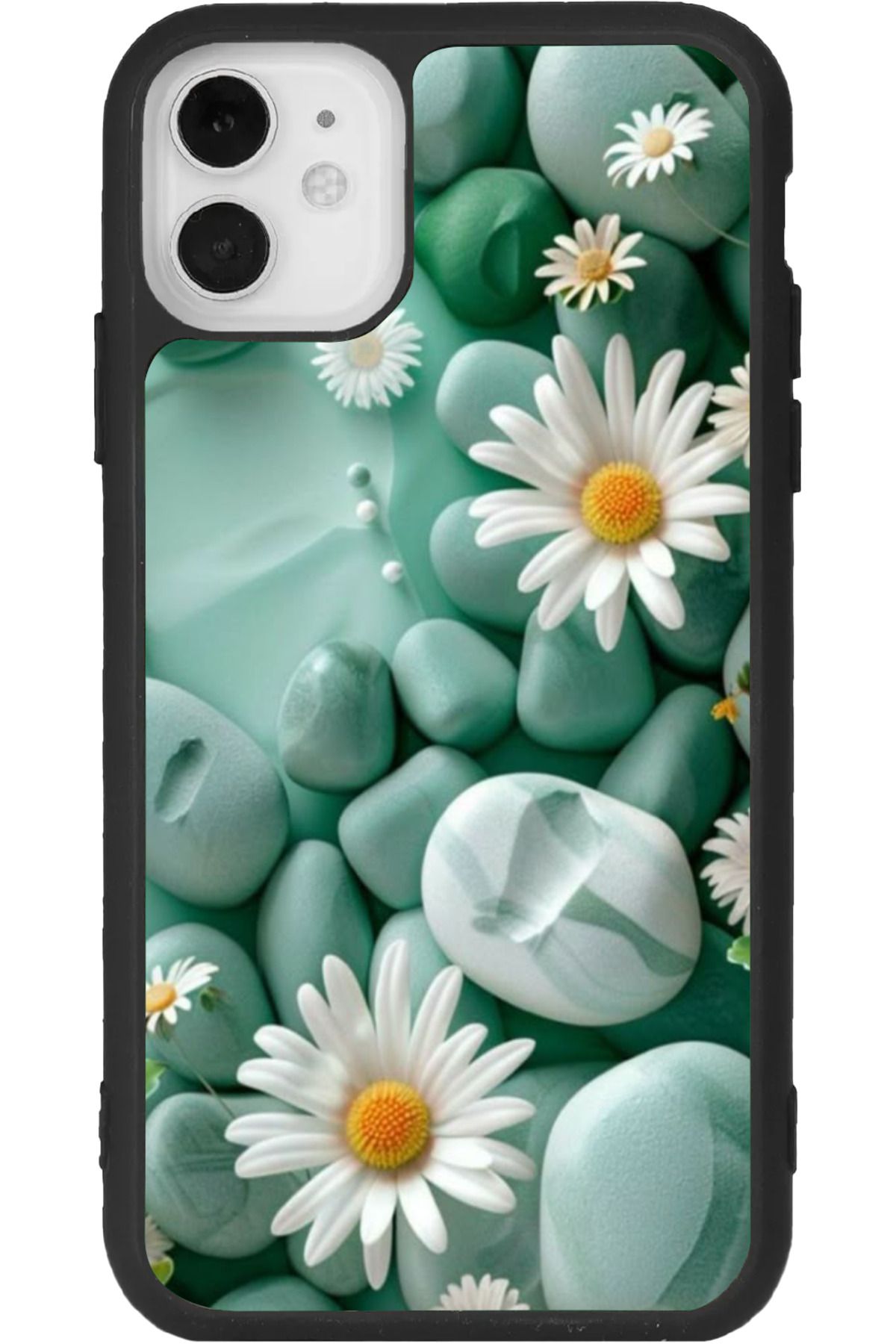Aksel Kılıf iPhone 11 Uyumlu Baskılı, Mat Siyah Renk, Yumuşak Silikon, Koruyucu, Şok Emici Kapak, Kılıf