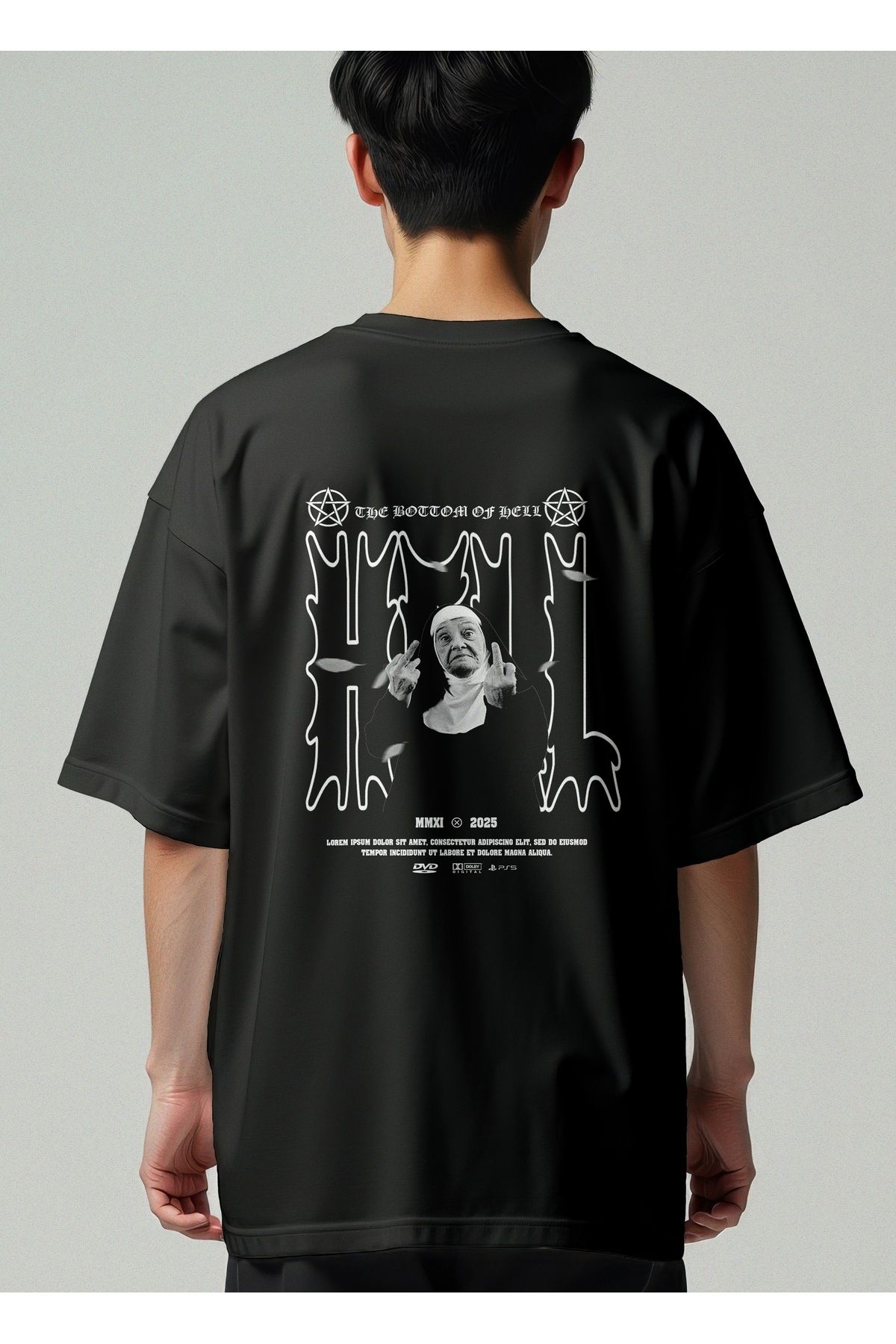 MODA HELL Baskılı Oversize T-Shirt