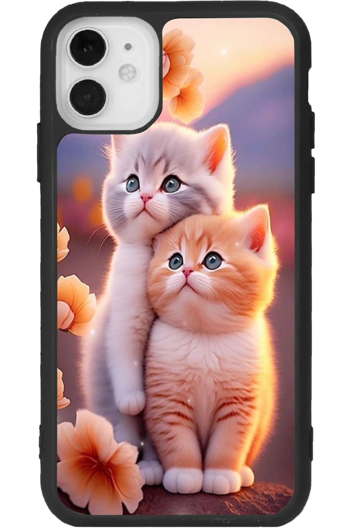 Aksel Kılıf iPhone 11 Uyumlu Baskılı, Mat Siyah Renk, Yumuşak Silikon, Koruyucu, Şok Emici Kapak, Kılıf