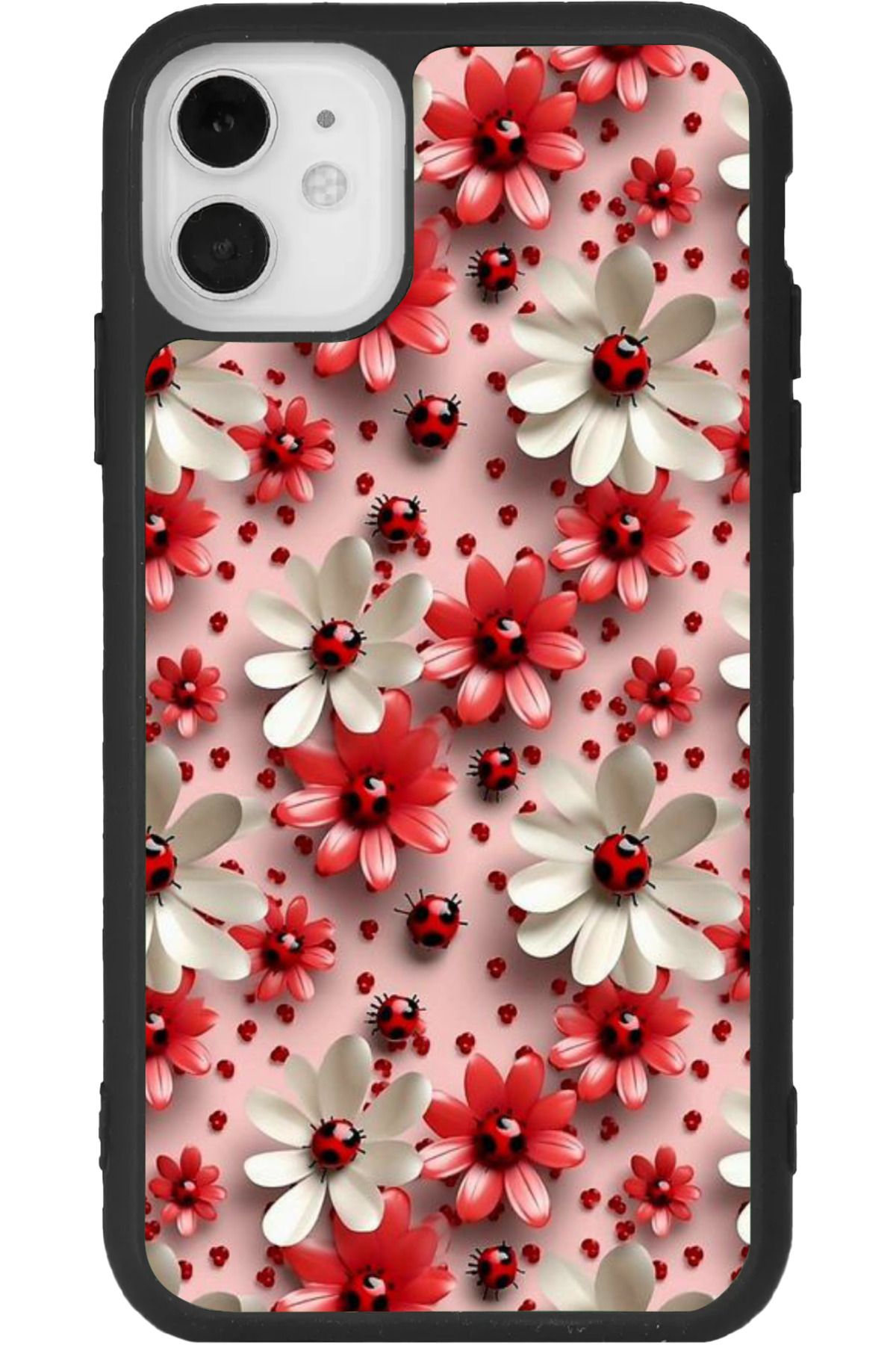 Aksel Kılıf iPhone 11 Uyumlu Baskılı, Mat Siyah Renk, Yumuşak Silikon, Koruyucu, Şok Emici Kapak, Kılıf