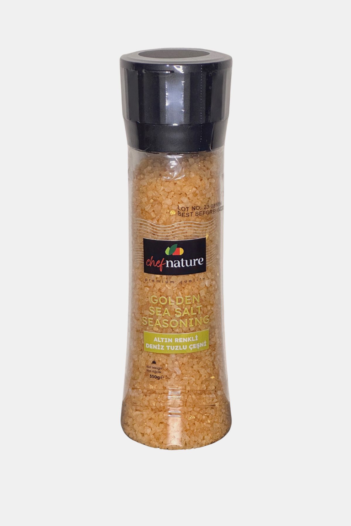 Chef Nature Altın Renkli Öğütme Deniz Tuzu Çeşni 350g