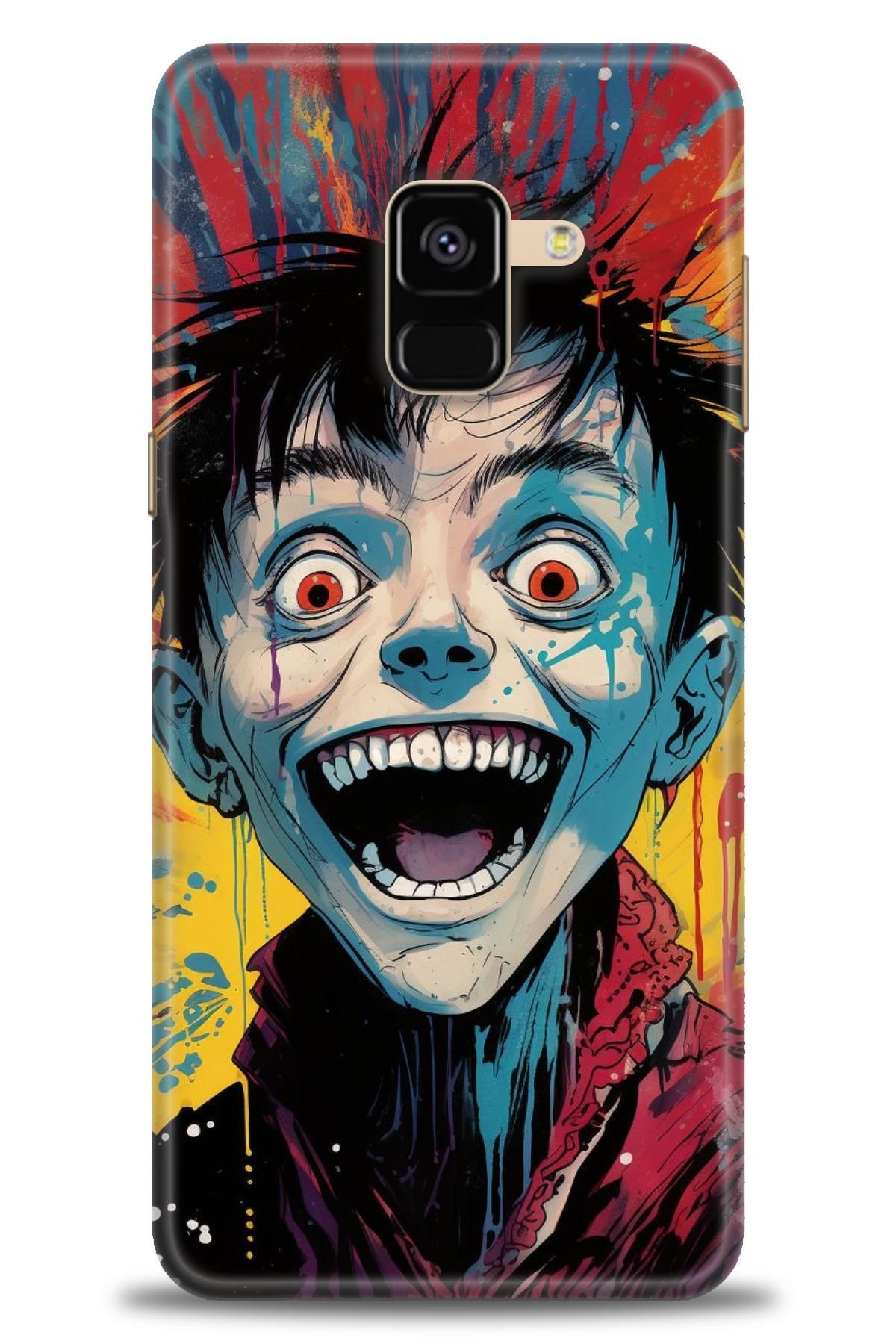 CooperTech Samsung Galaxy A8 2018 İle Uyumlu HD Baskılı Desenli Silikon Kılıf - 567