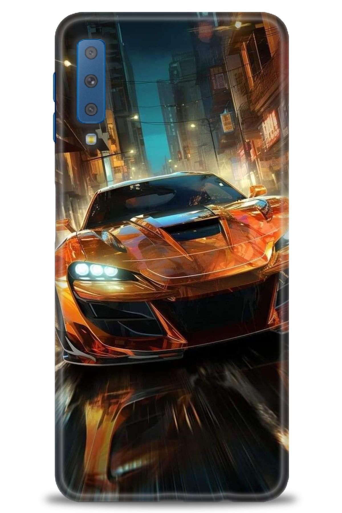 CooperTech Samsung Galaxy A7 2018 İle Uyumlu HD Baskılı Desenli Silikon Kılıf - 576