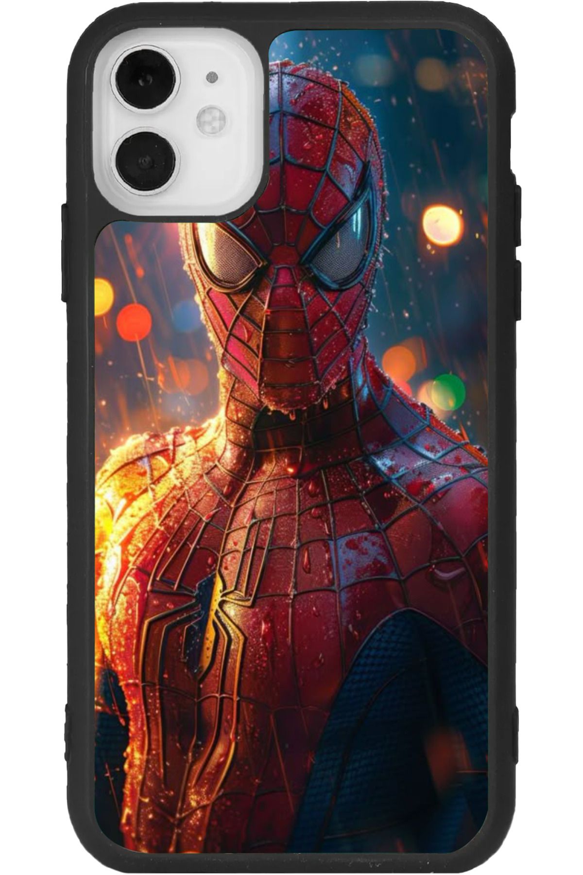 Aksel Kılıf iPhone 11 Uyumlu Baskılı, Mat Siyah Renk, Yumuşak Silikon, Koruyucu, Şok Emici Kapak, Kılıf