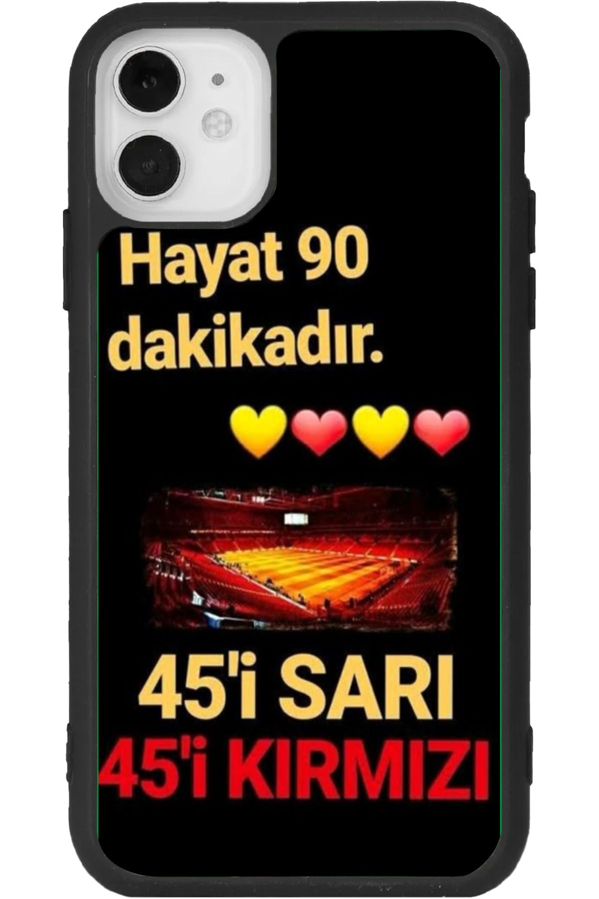 Aksel Kılıf 11 Uyumlu Baskılı, Mat Siyah Renk, Yumuşak Silikon, Koruyucu, Şok Emici Kapak, Kılıf