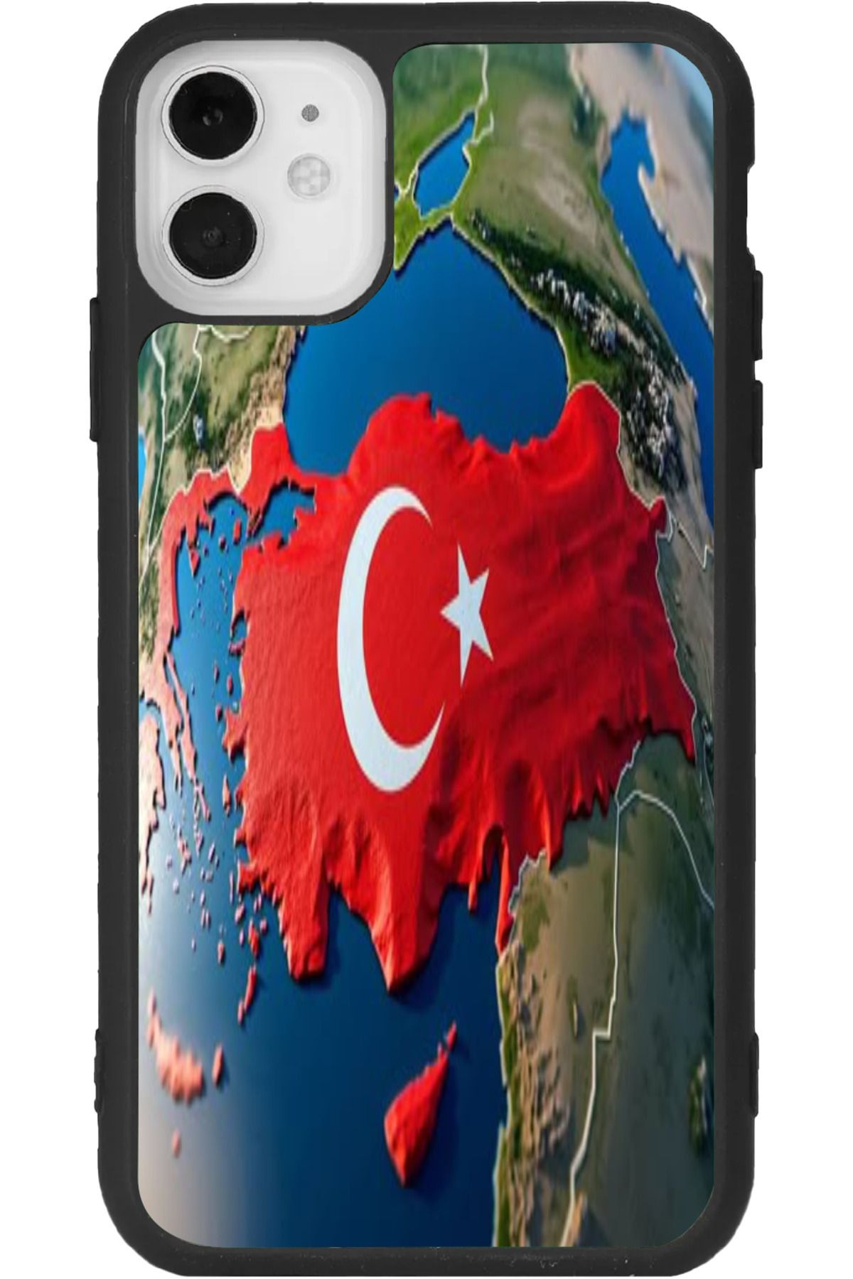 Aksel Kılıf iPhone 11 Uyumlu Baskılı, Mat Siyah Renk, Yumuşak Silikon, Koruyucu, Şok Emici Kapak, Kılıf