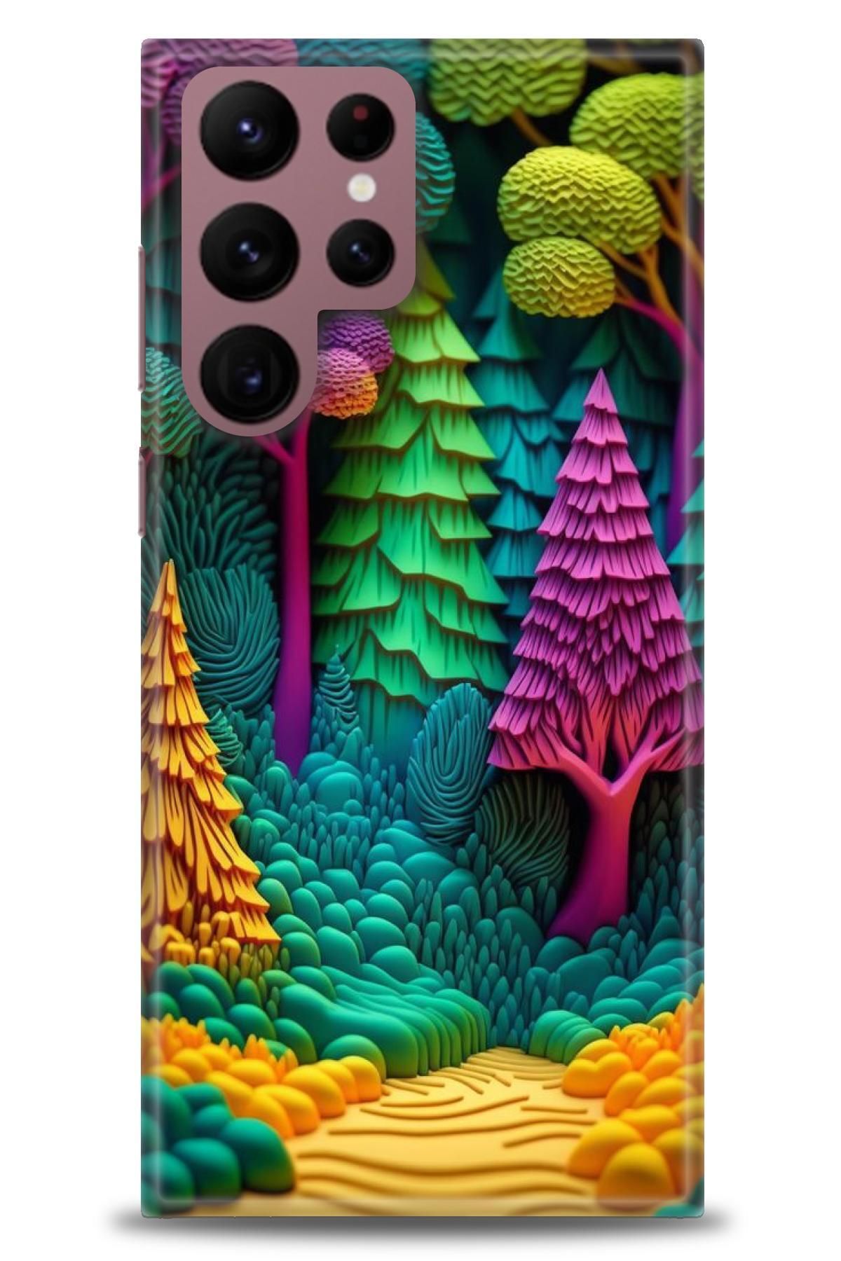 CooperTech Samsung Galaxy S22 Ultra İle Uyumlu HD Baskılı Desenli Silikon Kılıf - 846
