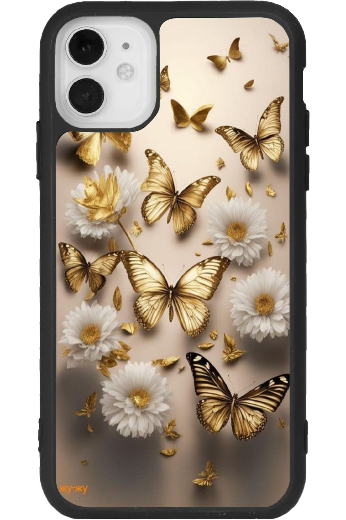 Aksel Kılıf iPhone 11 Uyumlu Baskılı, Mat Siyah Renk, Yumuşak Silikon, Koruyucu, Şok Emici Kapak, Kılıf