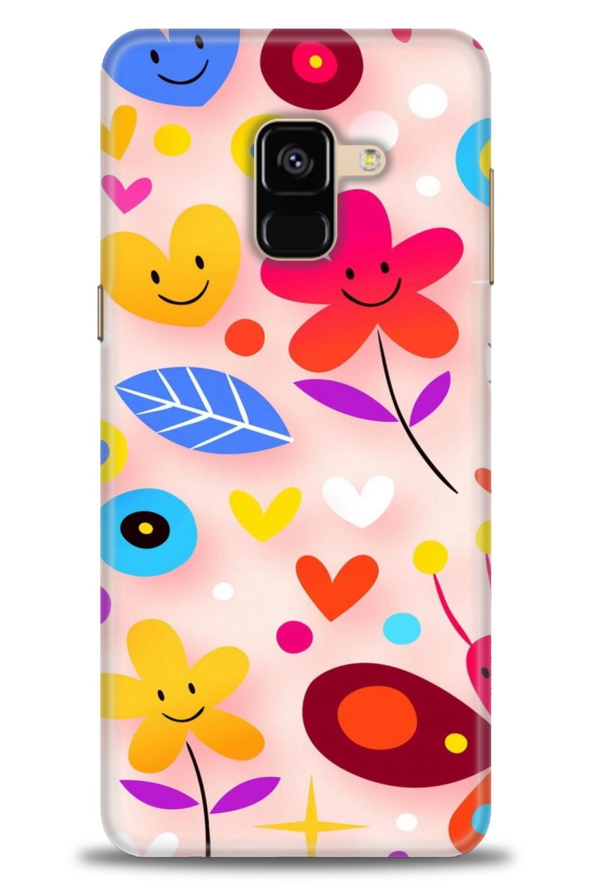 CooperTech Samsung Galaxy A8 2018 İle Uyumlu HD Baskılı Desenli Silikon Kılıf - 819