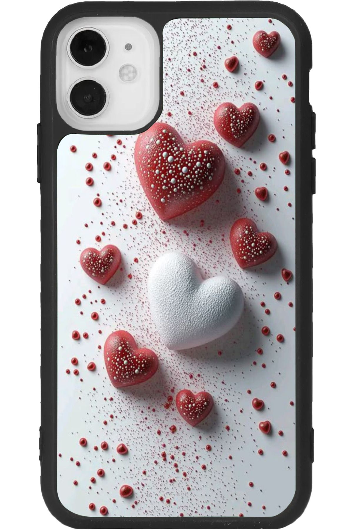 Aksel Kılıf iPhone 11 Uyumlu Baskılı, Mat Siyah Renk, Yumuşak Silikon, Koruyucu, Şok Emici Kapak, Kılıf