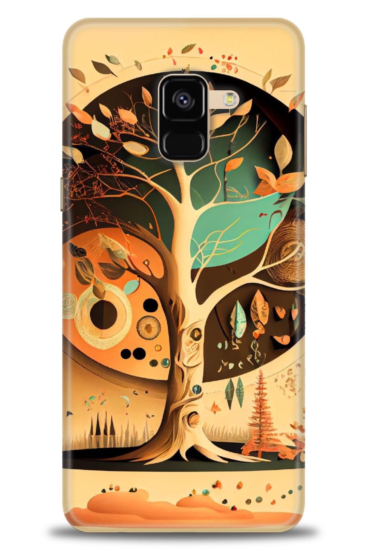 CooperTech Samsung Galaxy A8 2018 İle Uyumlu HD Baskılı Desenli Silikon Kılıf - 882