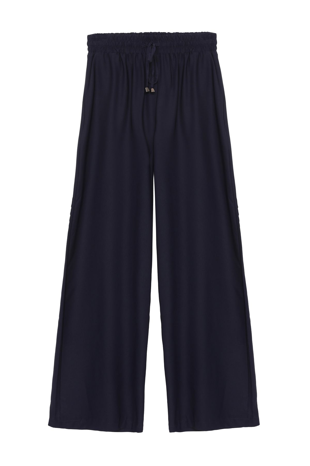 Quzu Beli Lastikli Bol Paça Pantolon