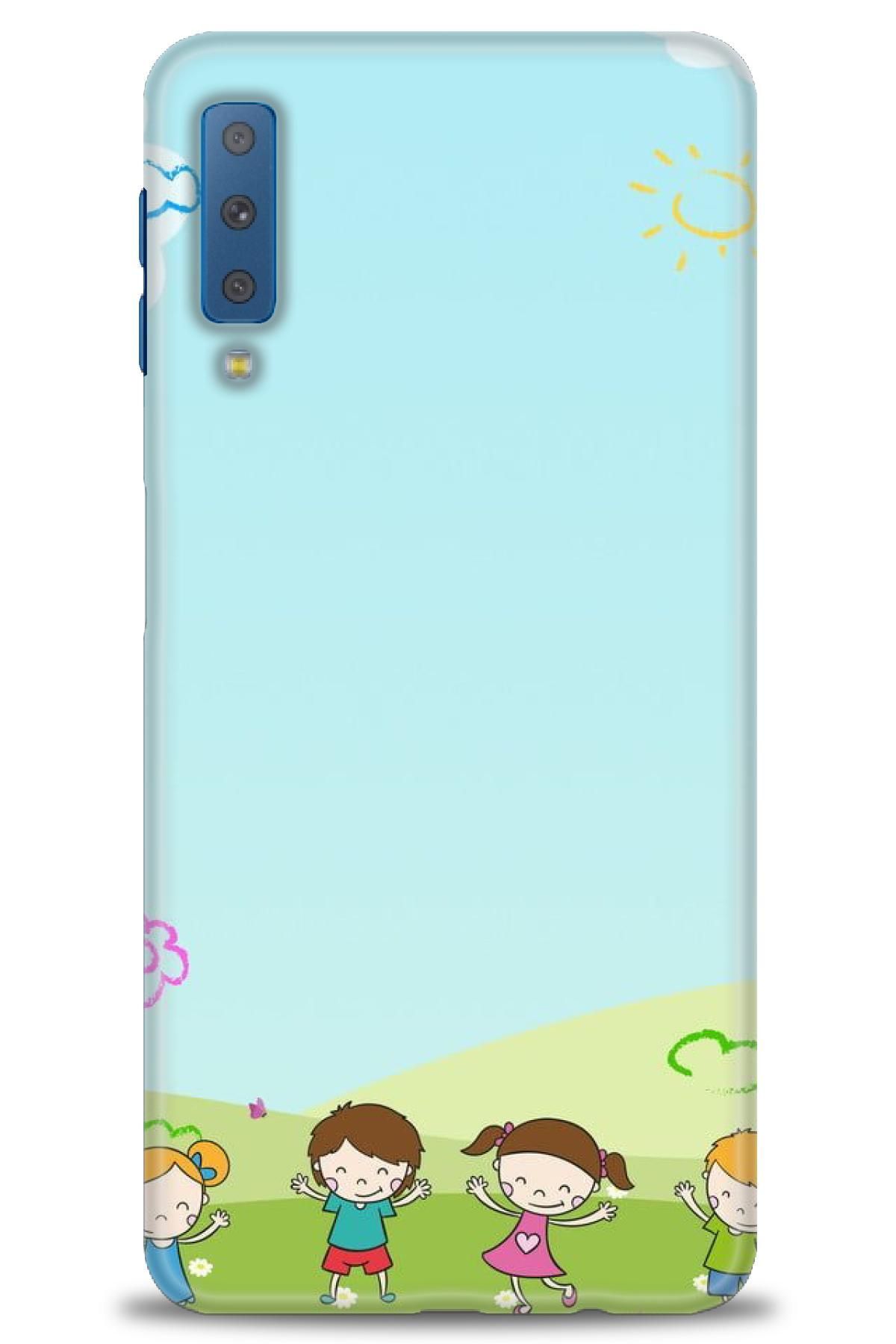 CooperTech Samsung Galaxy A7 2018 İle Uyumlu HD Baskılı Desenli Silikon Kılıf - 594